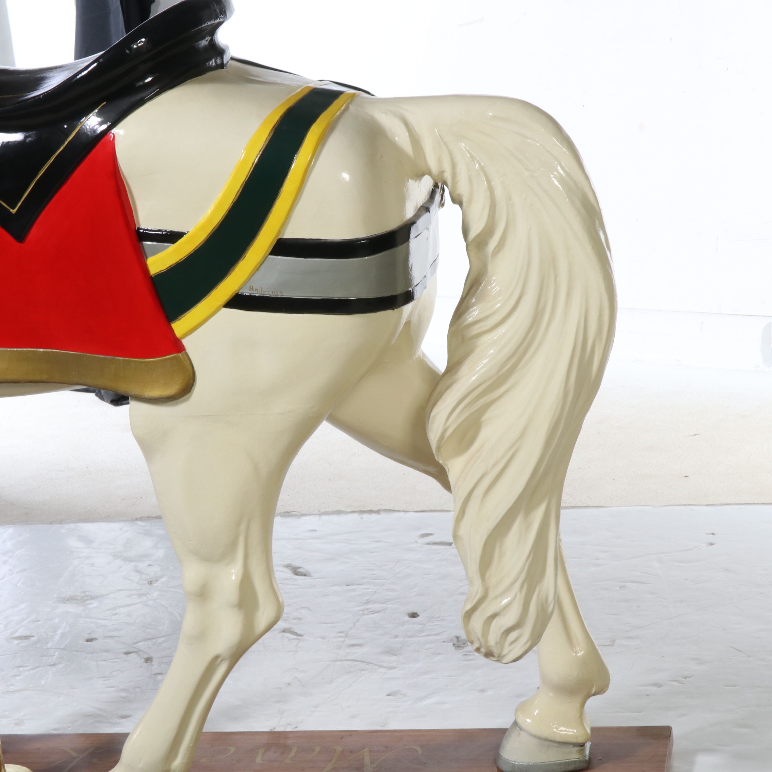 71" Hand-Painted Carousel Horse