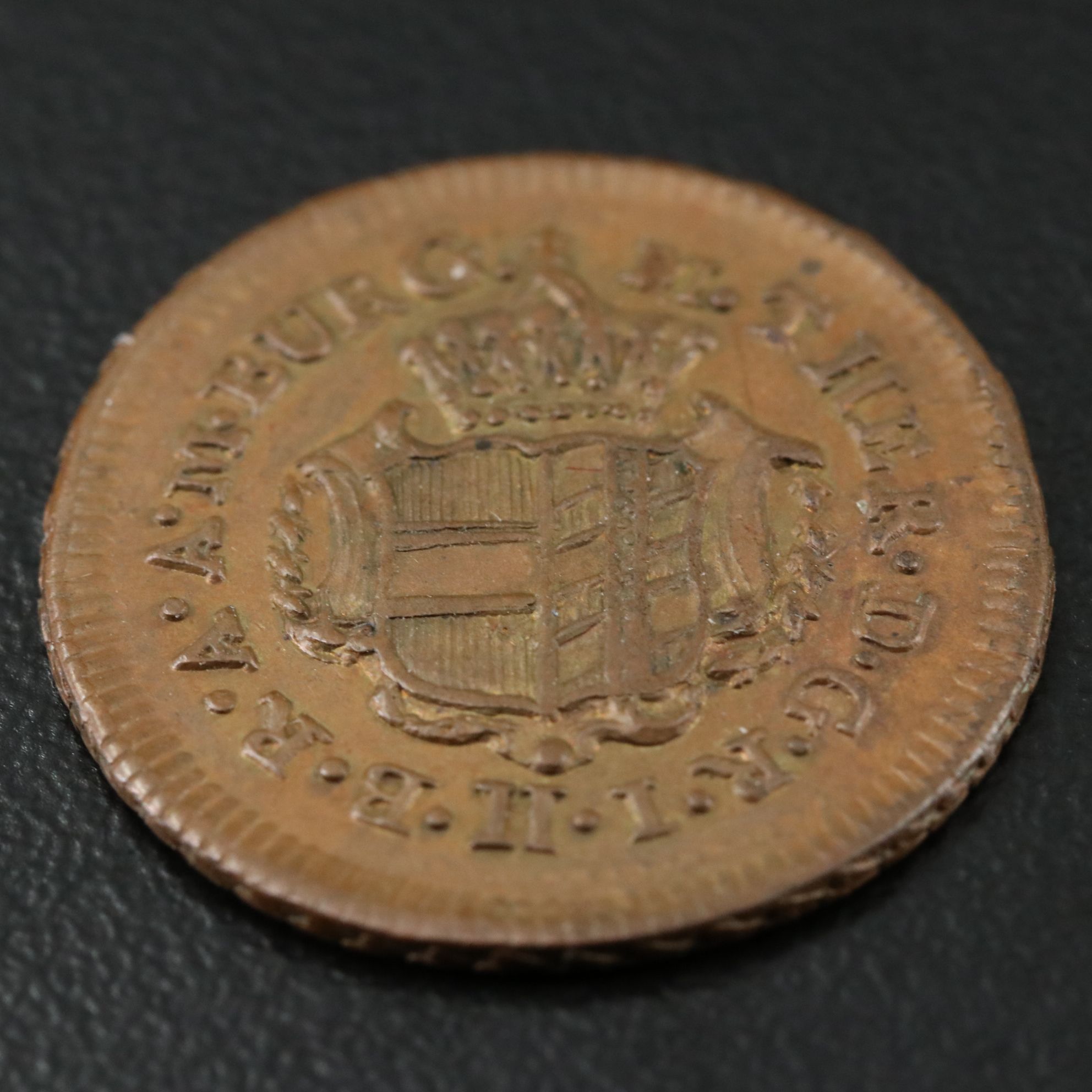 1772 Austria One Quarter Kreuzer Copper Coin