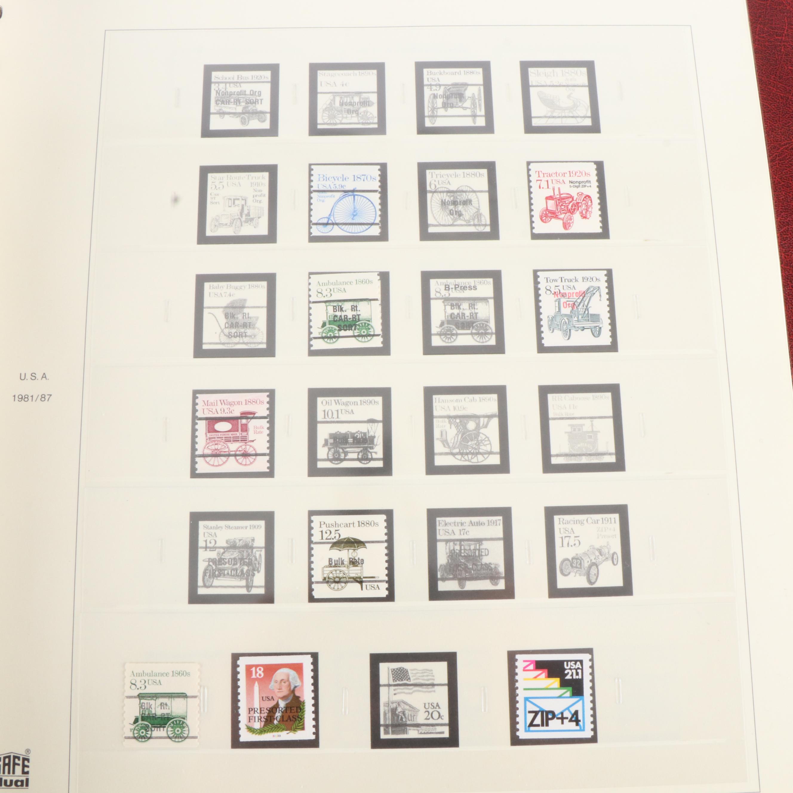 Three Albums of Mint Condition U.S. Regular Issue Postage Stamps, 1902 to 2001