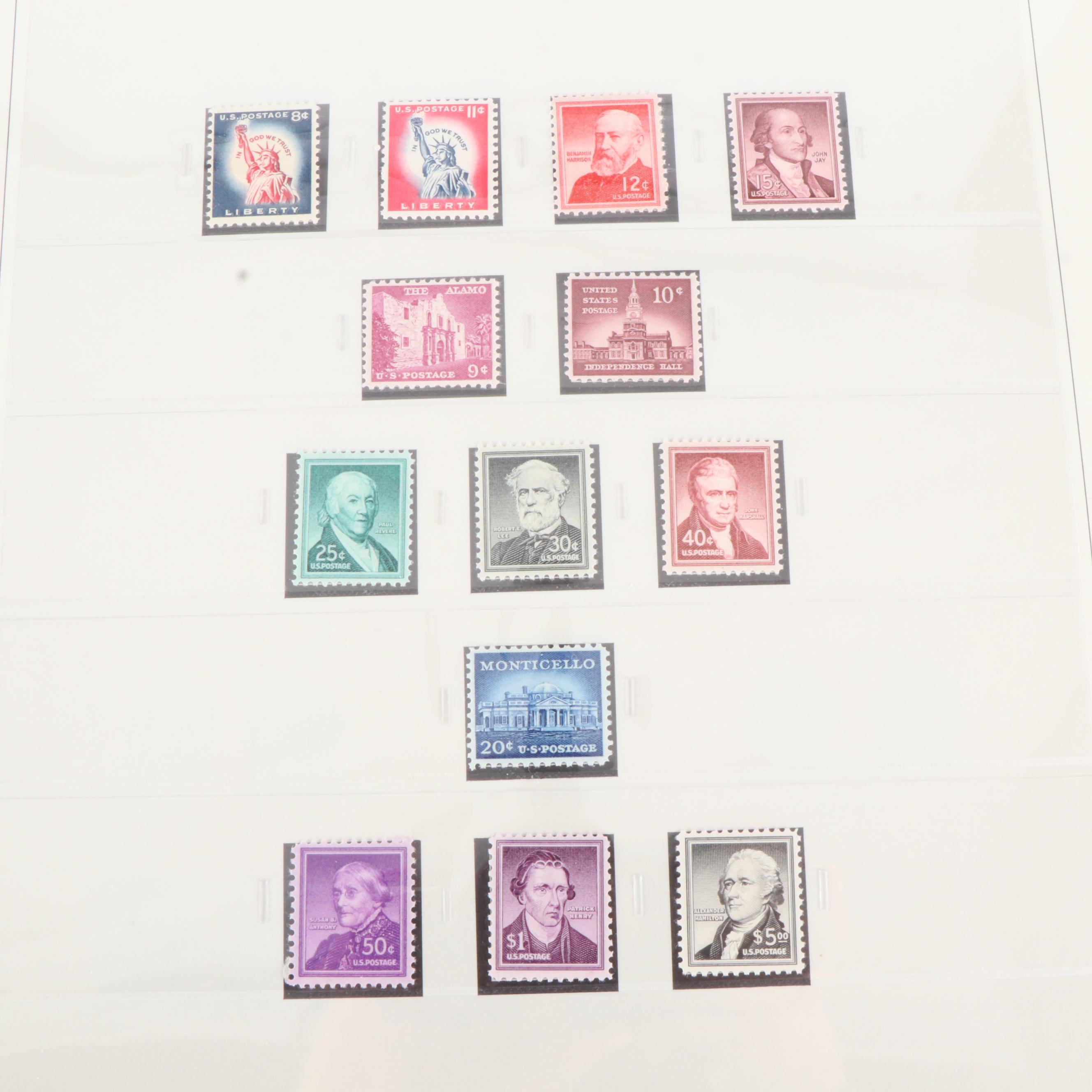 Three Albums of Mint Condition U.S. Regular Issue Postage Stamps, 1902 to 2001