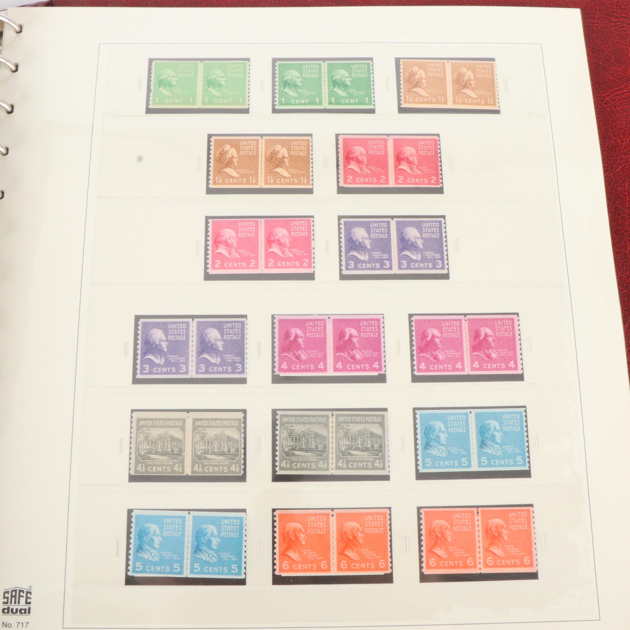Three Albums of Mint Condition U.S. Regular Issue Postage Stamps, 1902 to 2001