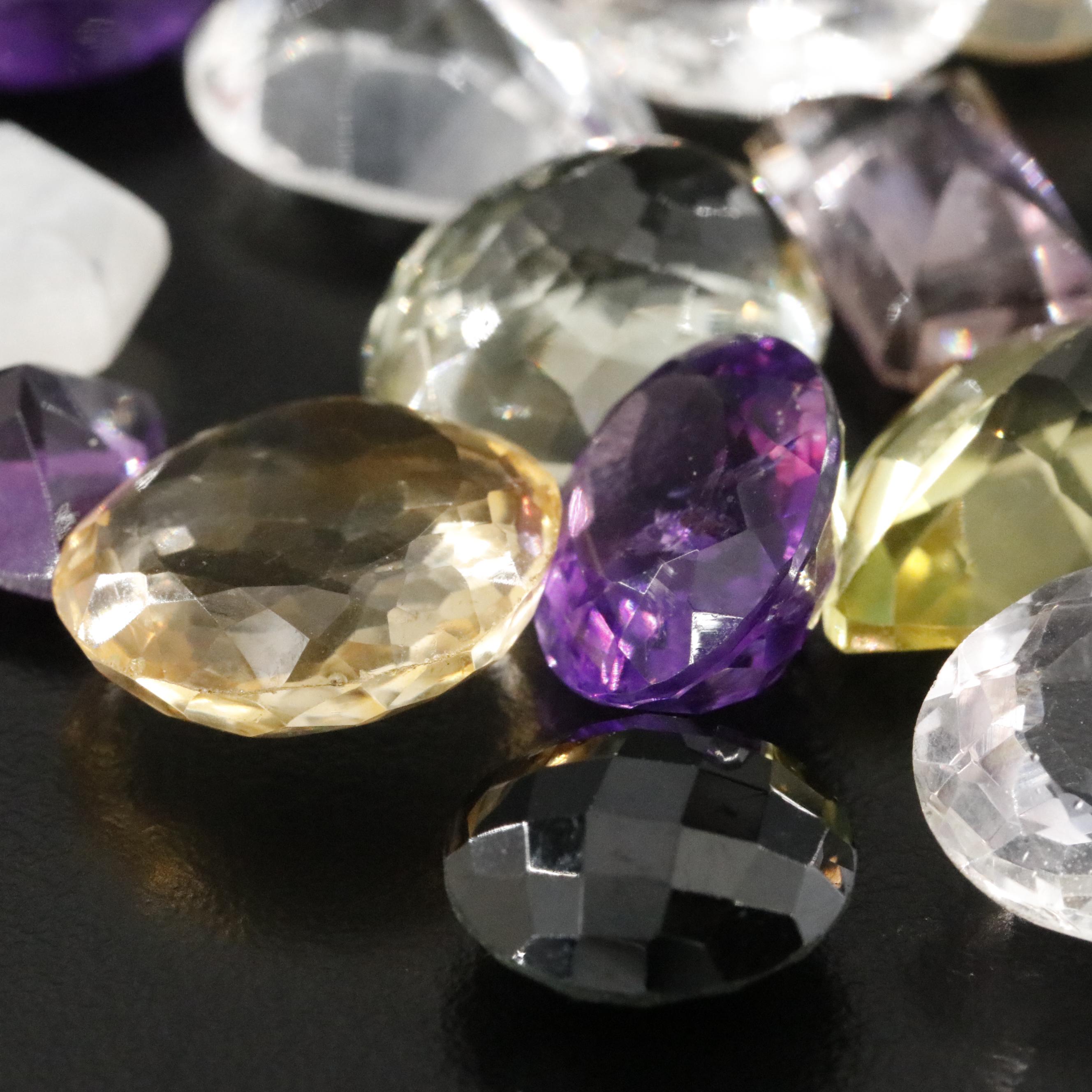Loose 163.43 CTW Gemstones Featuring Sunstone, Amethyst and Opal