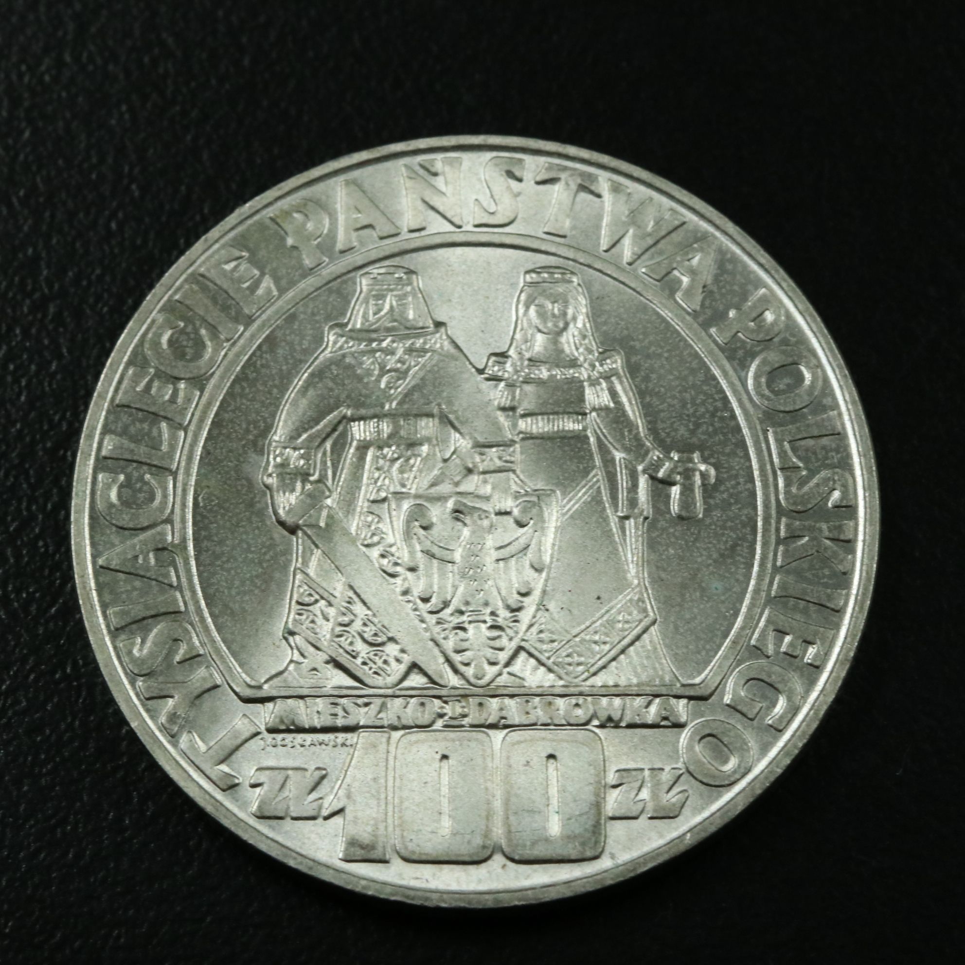 1966 Poland One hundred Zlotych Silver Coin
