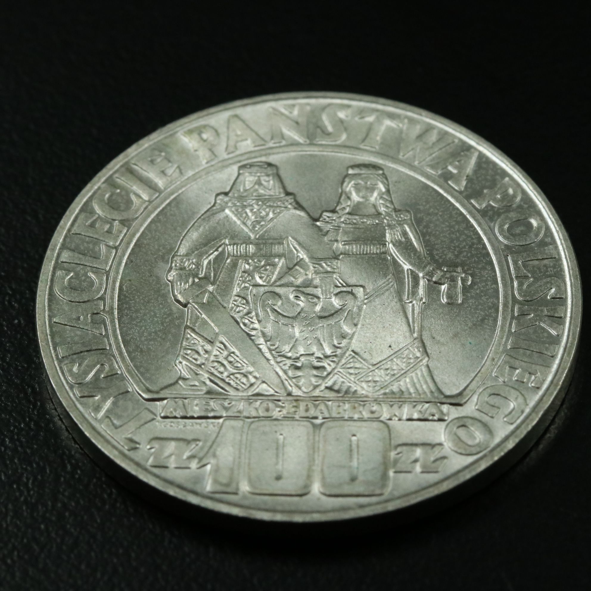 1966 Poland One hundred Zlotych Silver Coin