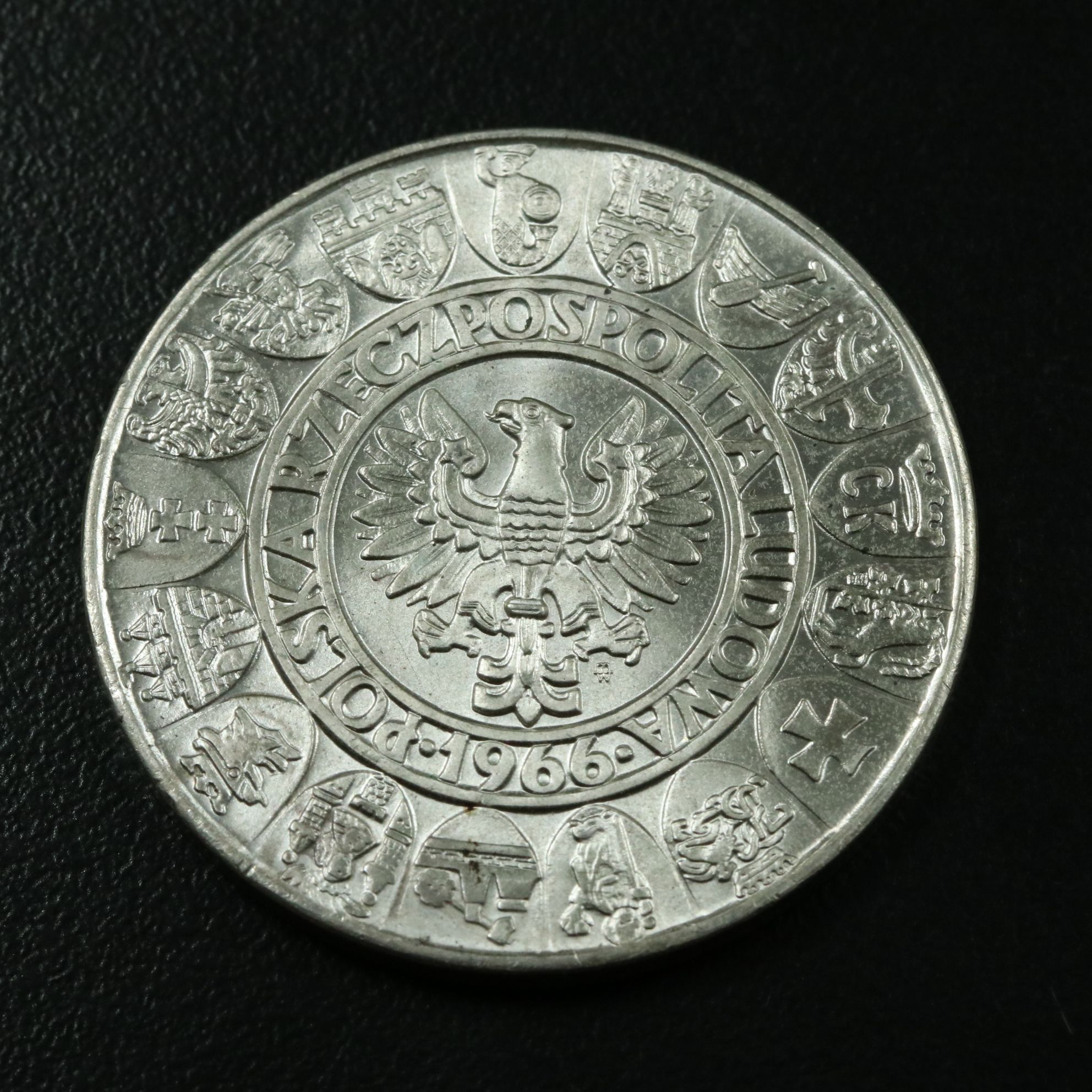 1966 Poland One hundred Zlotych Silver Coin
