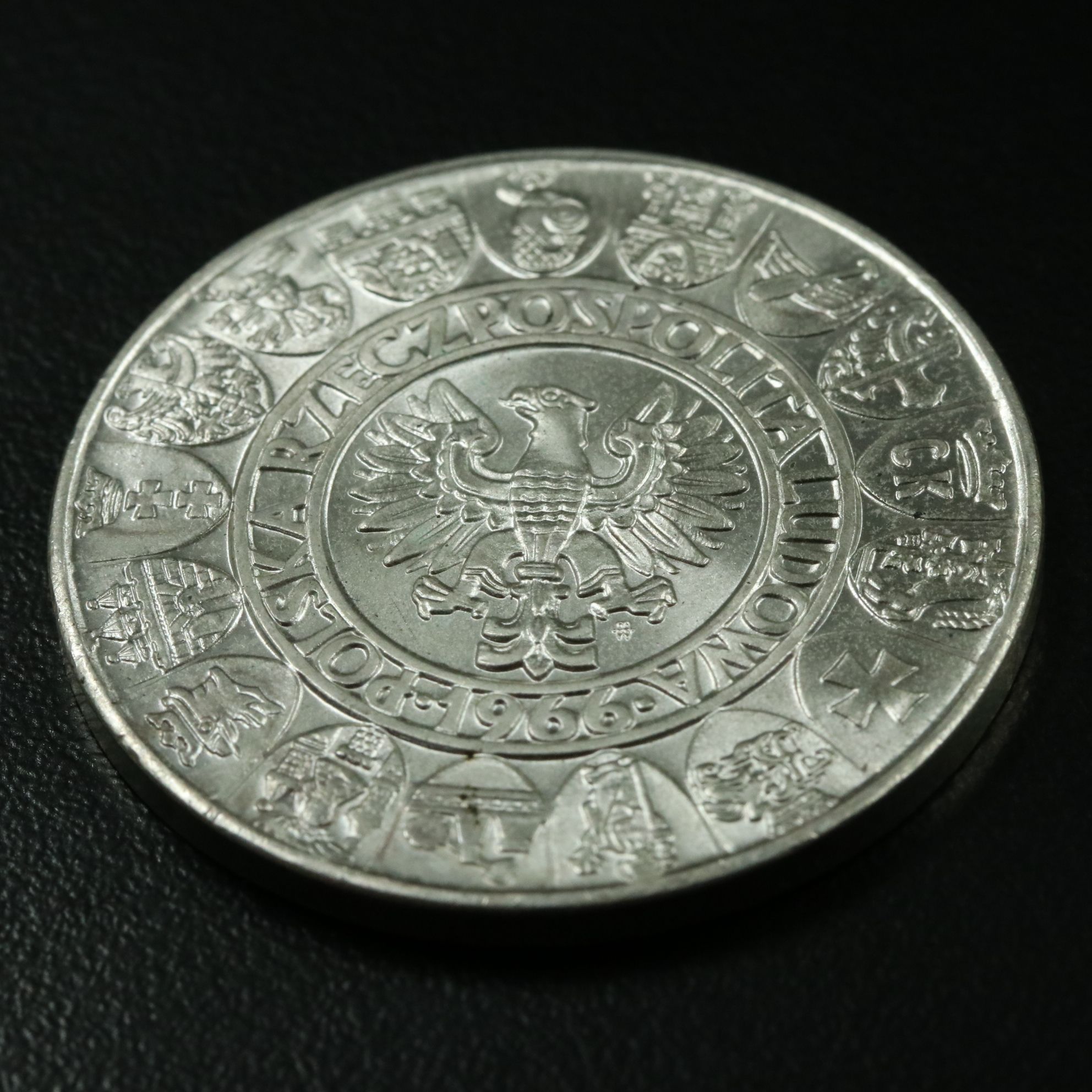 1966 Poland One hundred Zlotych Silver Coin