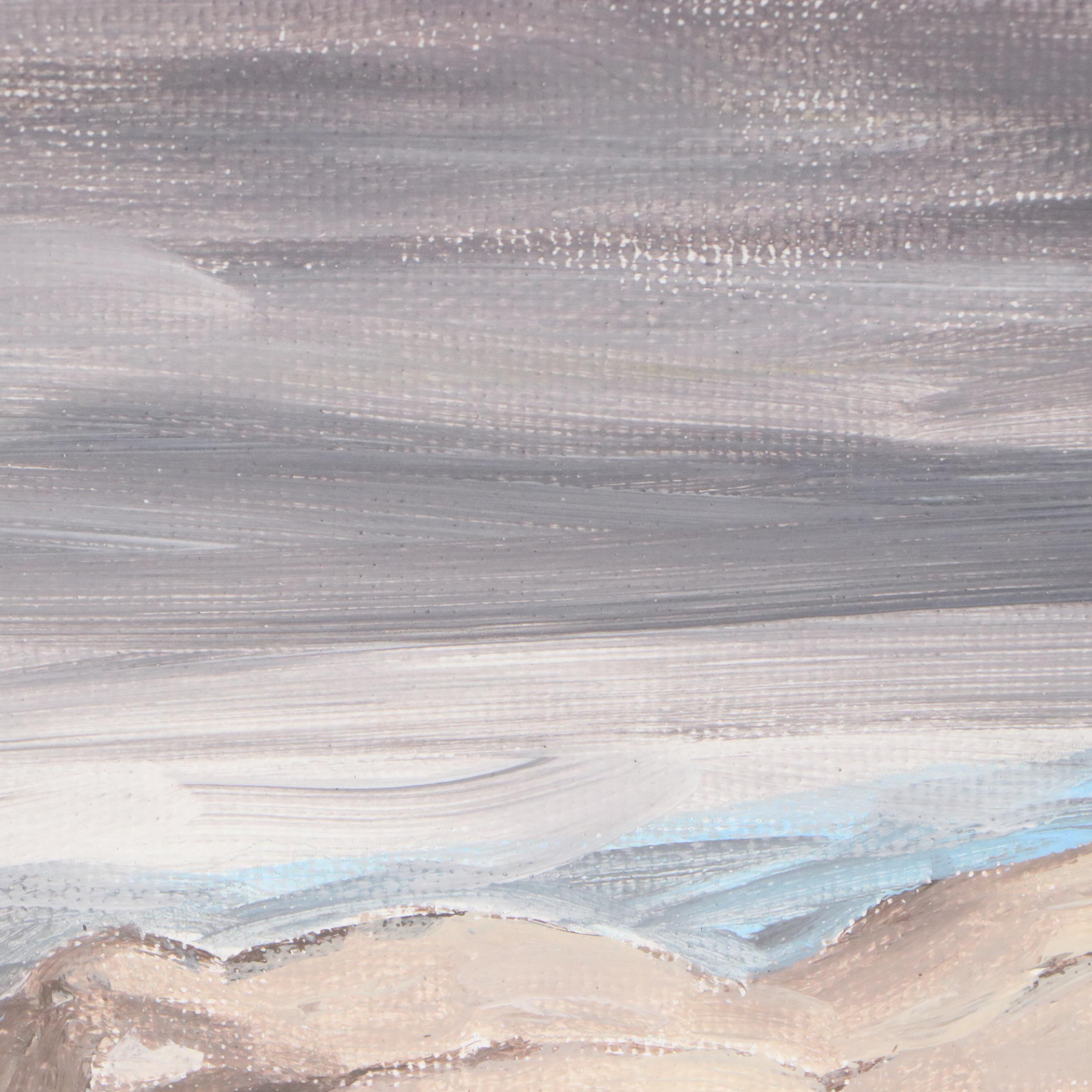 Brittony Martin Acrylic Painting "Female Nude on Teal," 2025