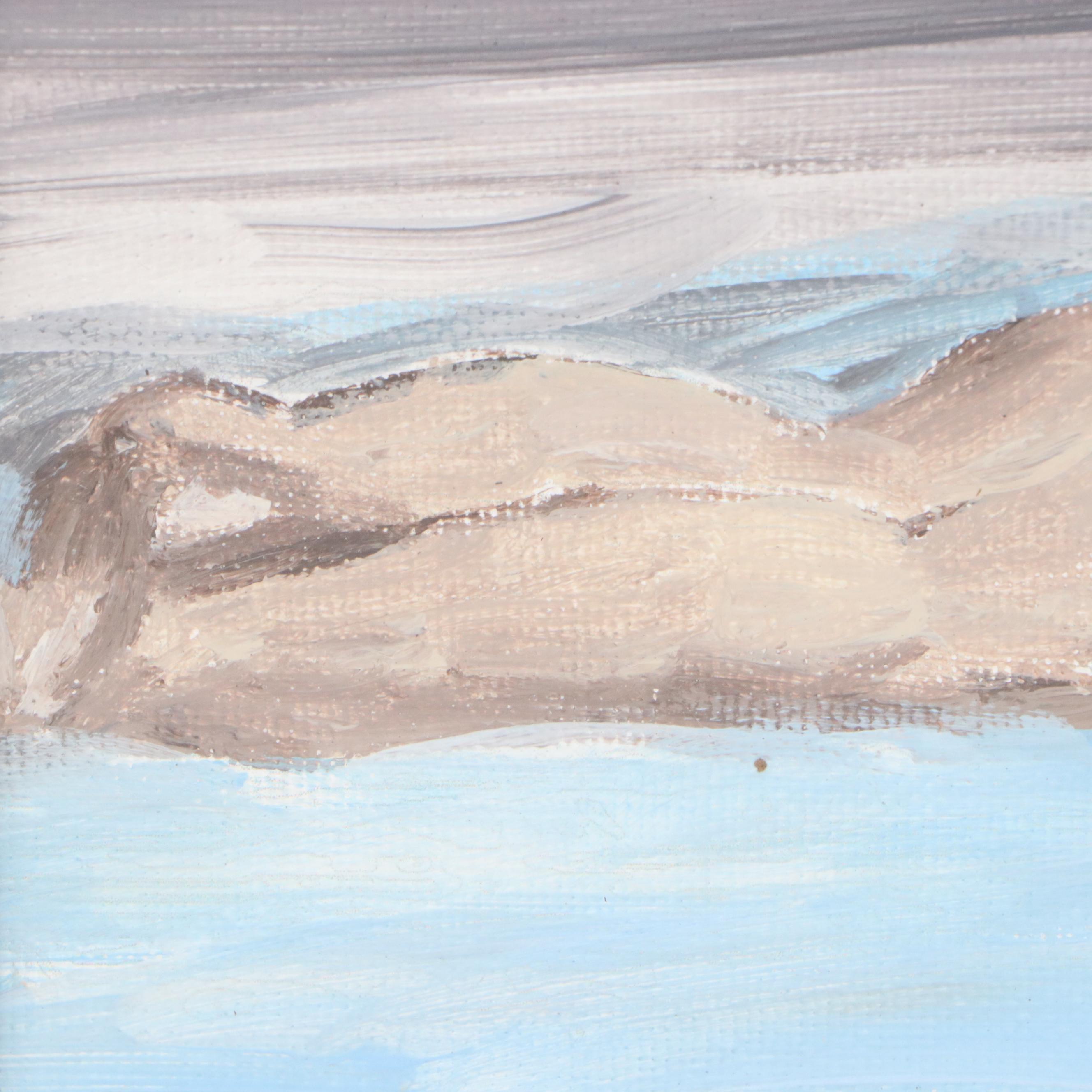 Brittony Martin Acrylic Painting "Female Nude on Teal," 2025