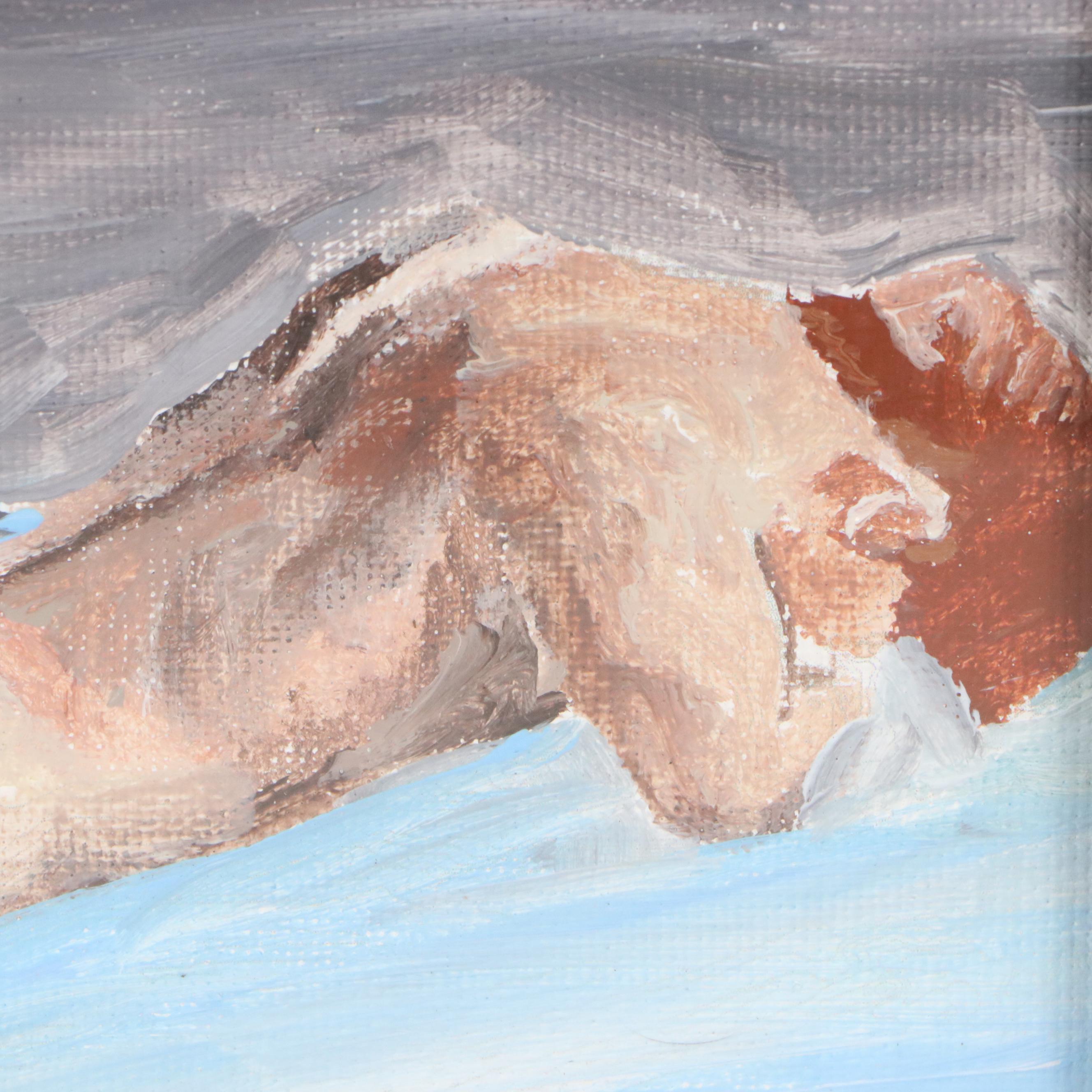 Brittony Martin Acrylic Painting "Female Nude on Teal," 2025