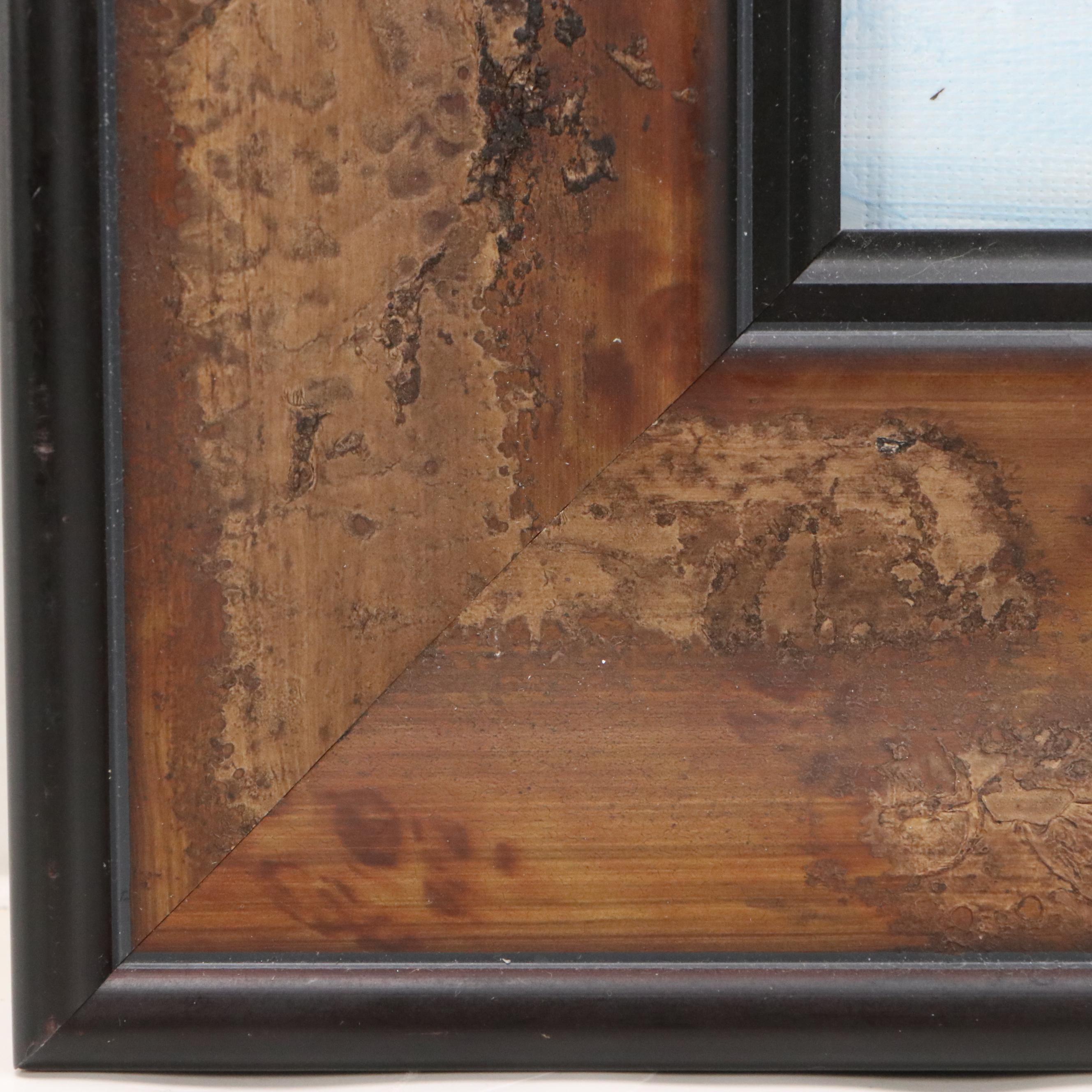 Brittony Martin Acrylic Painting "Female Nude on Teal," 2025