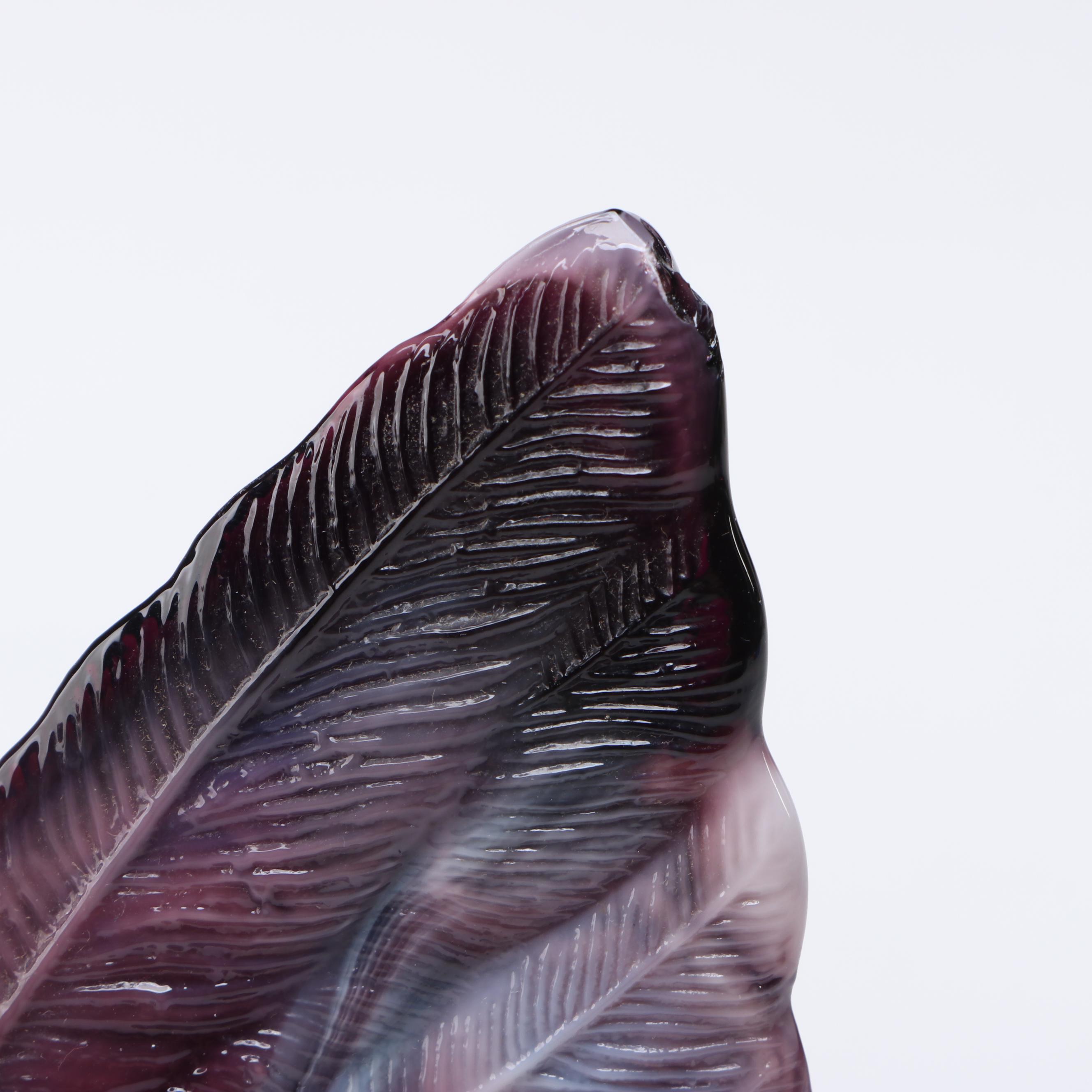 Cut to Clear Crystal Vase with Slag Glass Hen on Nest