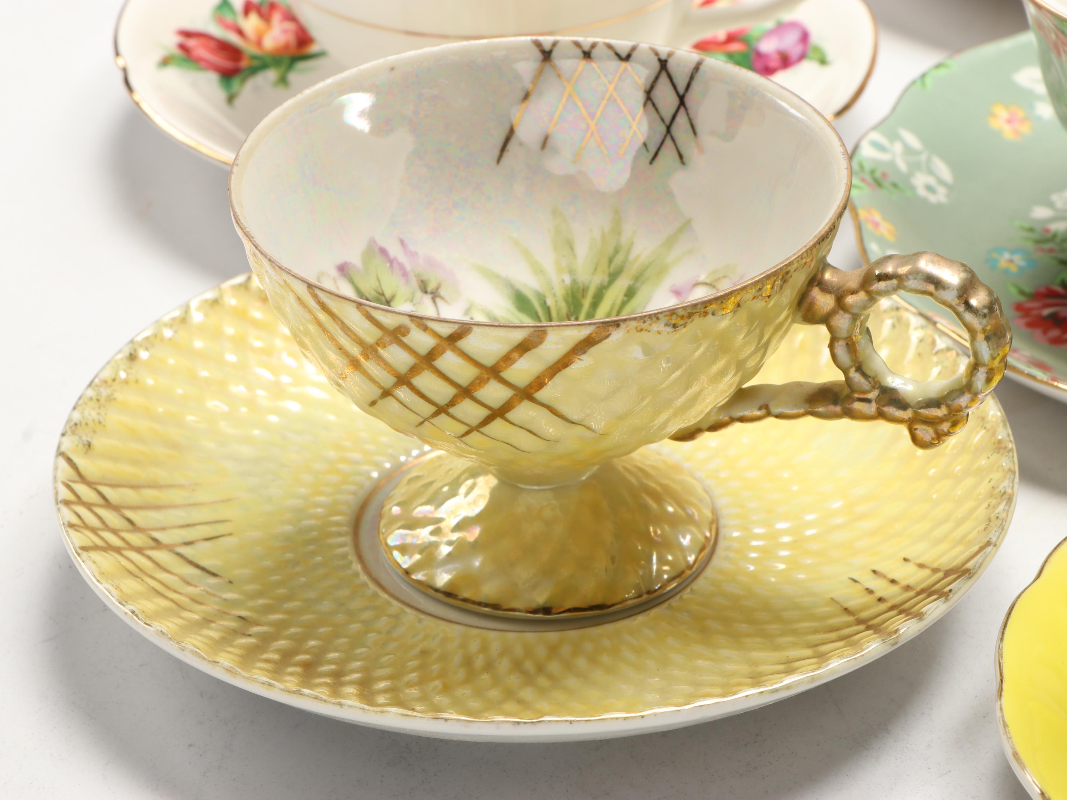 Royal Grafton, Paragon, and More Assorted Porcelain Teacups and Saucers
