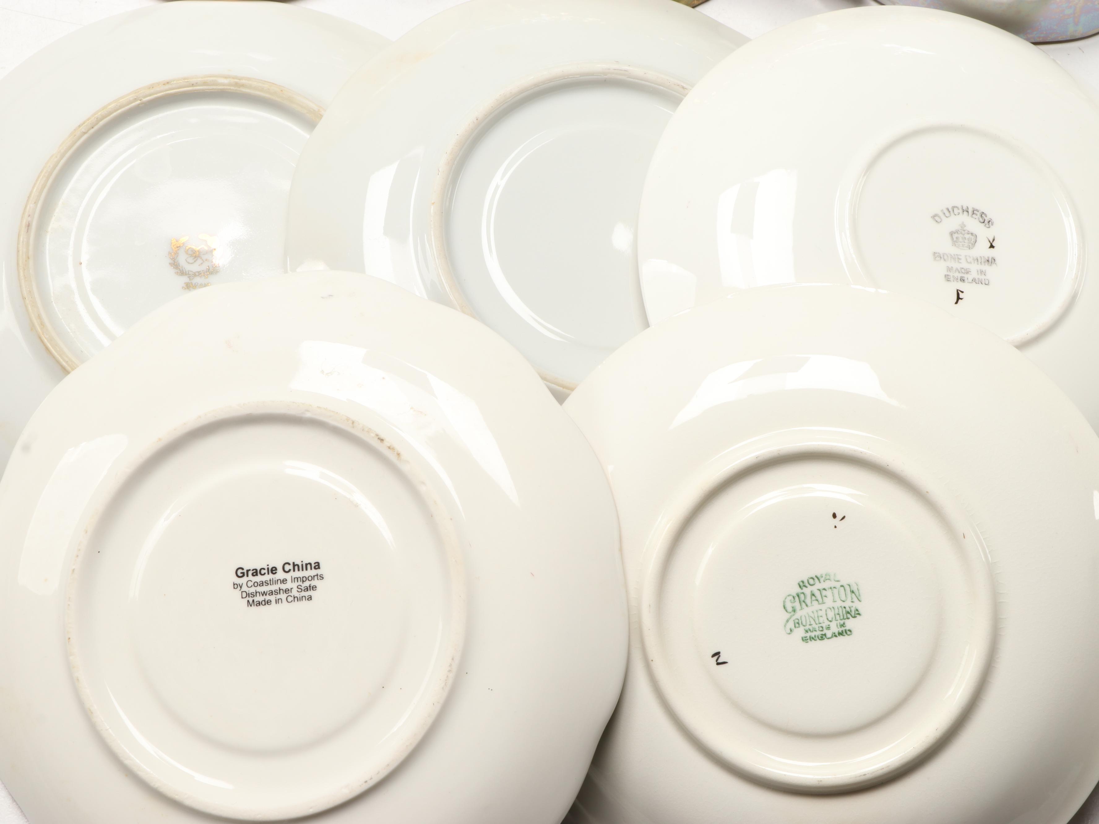 Royal Grafton, Paragon, and More Assorted Porcelain Teacups and Saucers