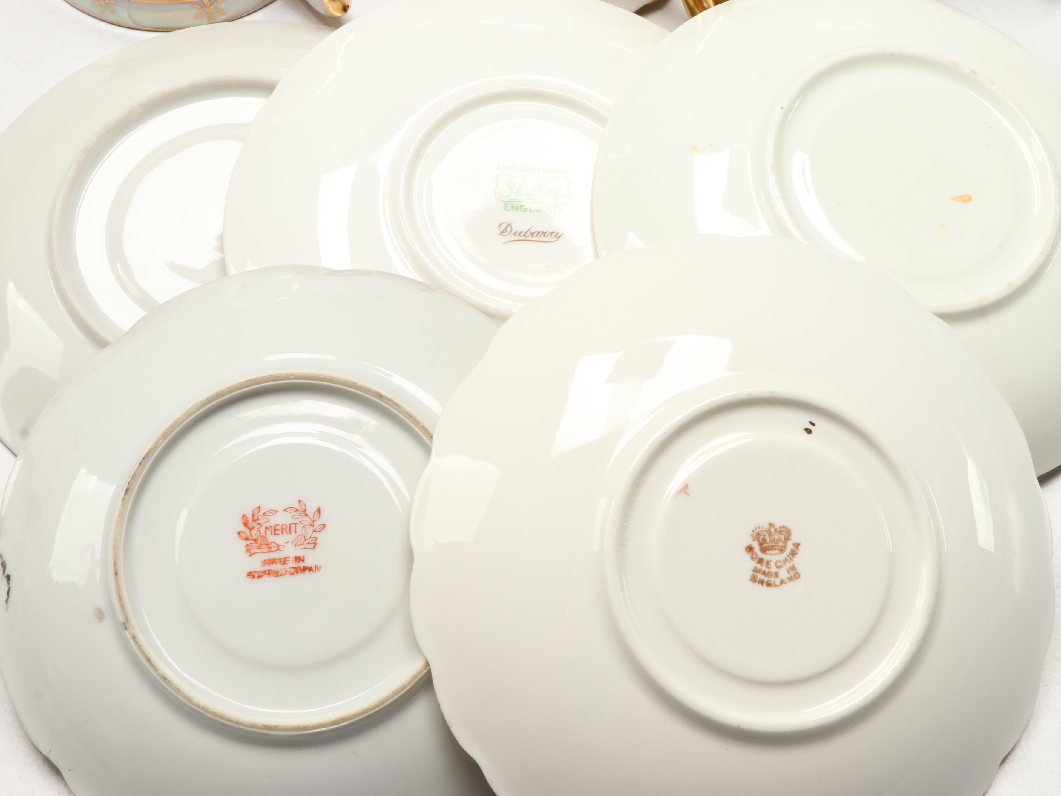 Royal Grafton, Paragon, and More Assorted Porcelain Teacups and Saucers