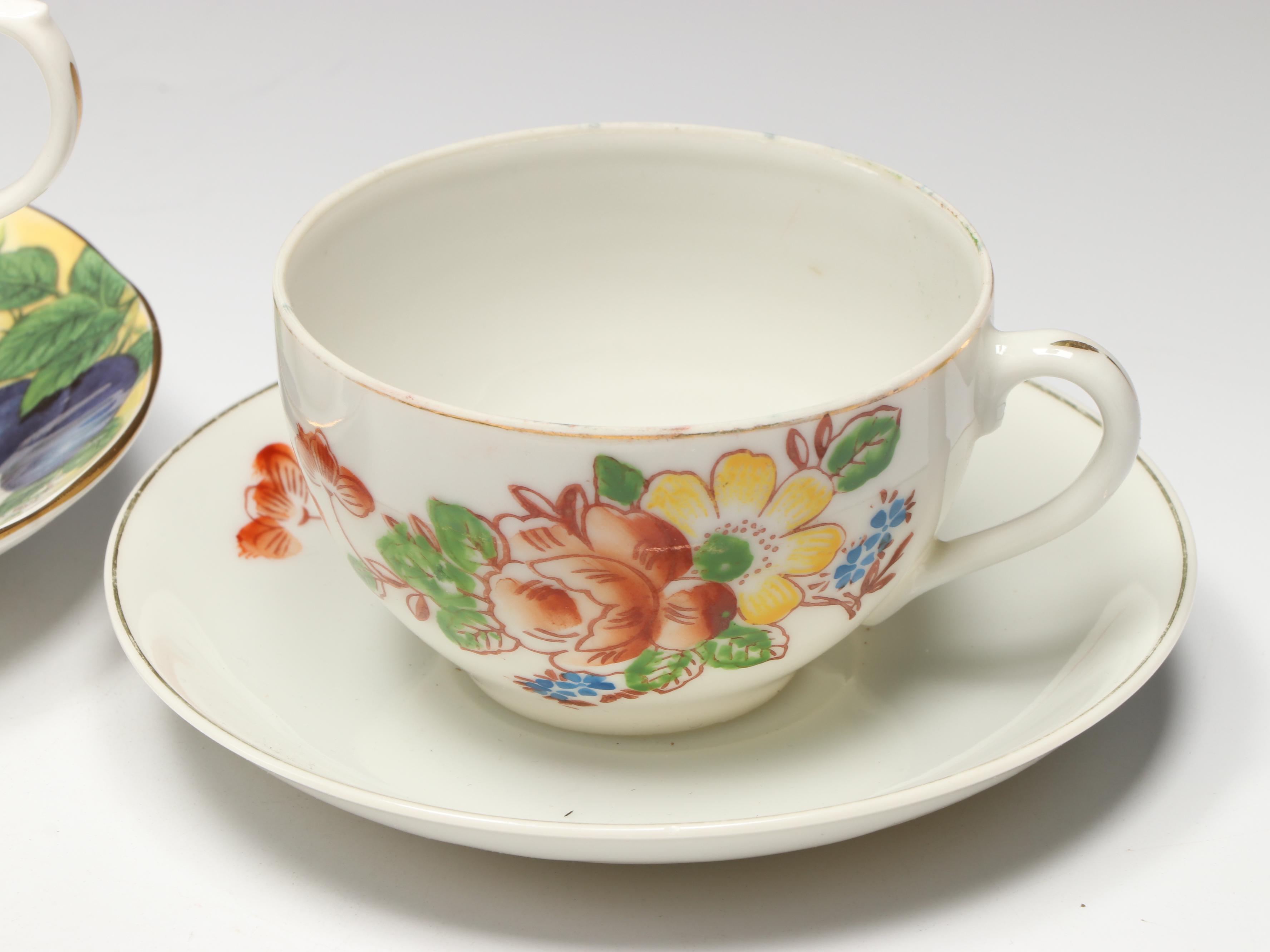 Royal Grafton, Paragon, and More Assorted Porcelain Teacups and Saucers