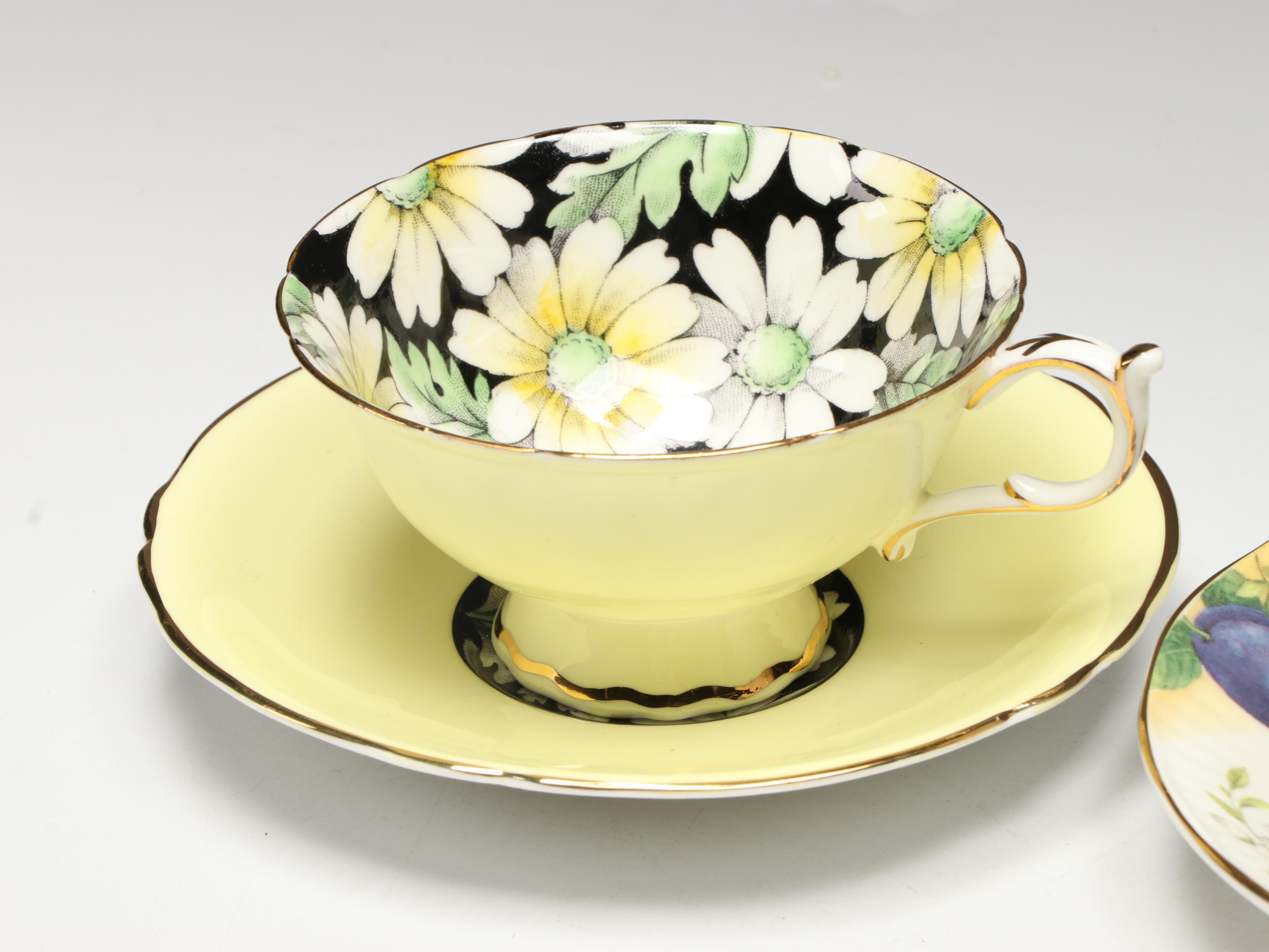 Royal Grafton, Paragon, and More Assorted Porcelain Teacups and Saucers