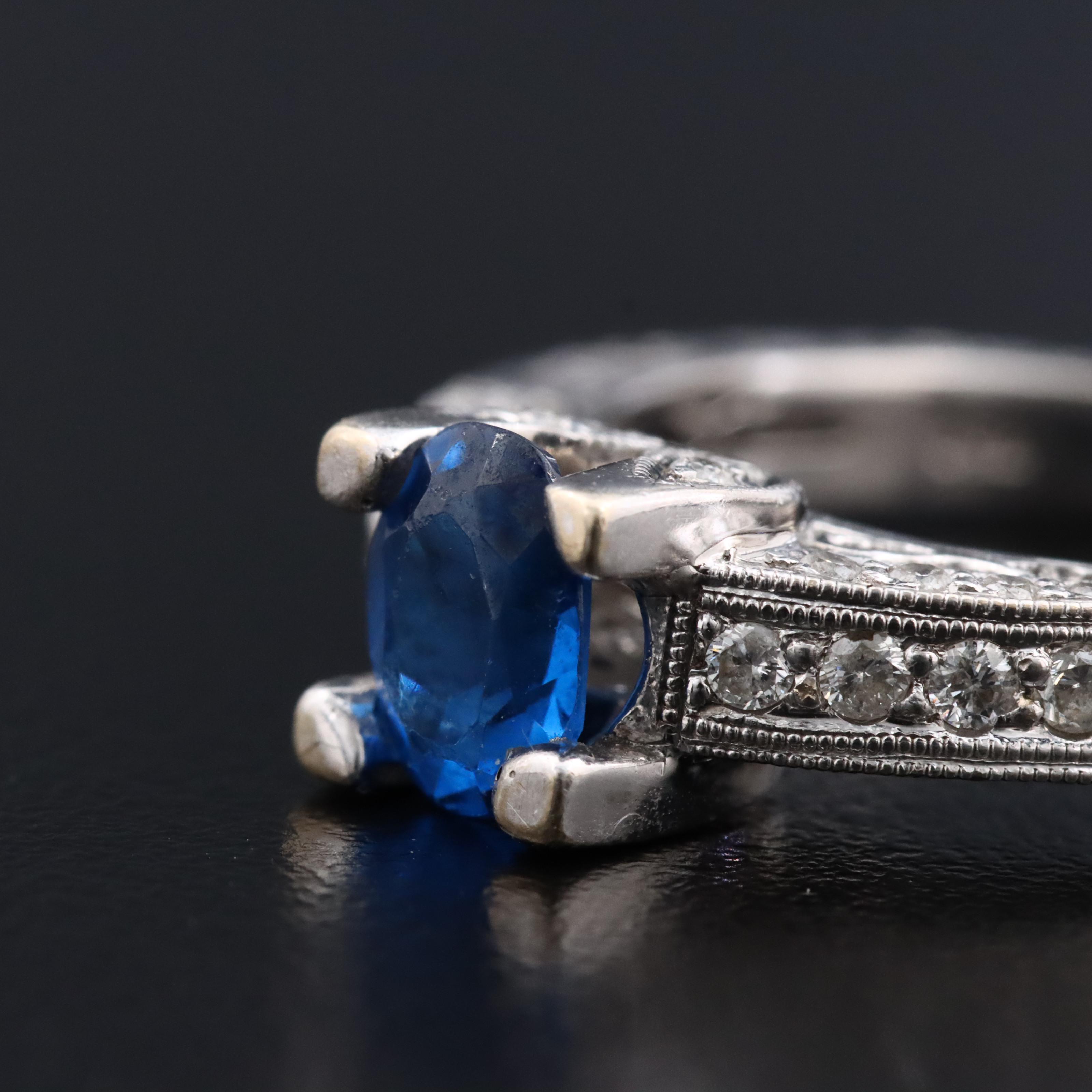 18K Spinel and Diamond Ring