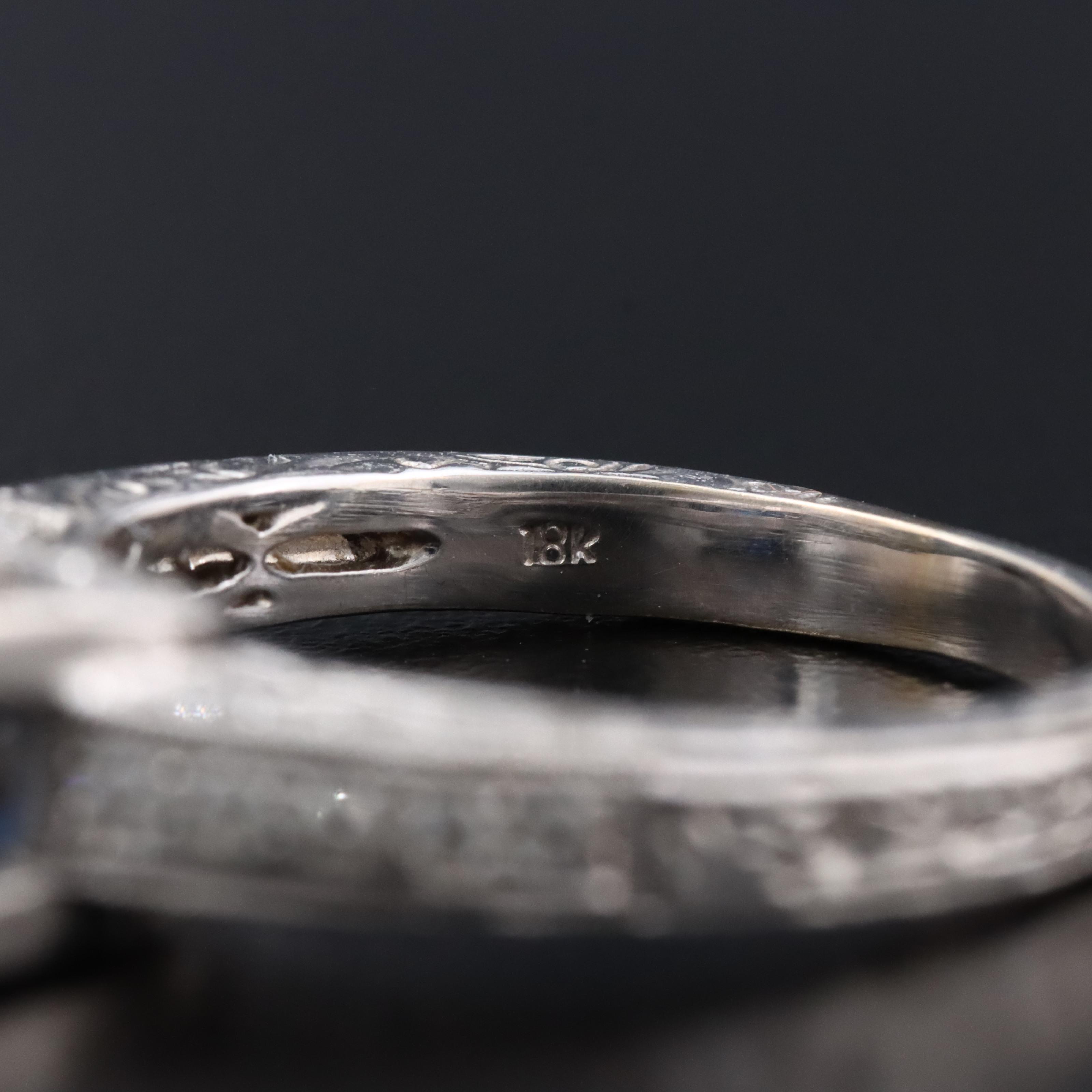 18K Spinel and Diamond Ring