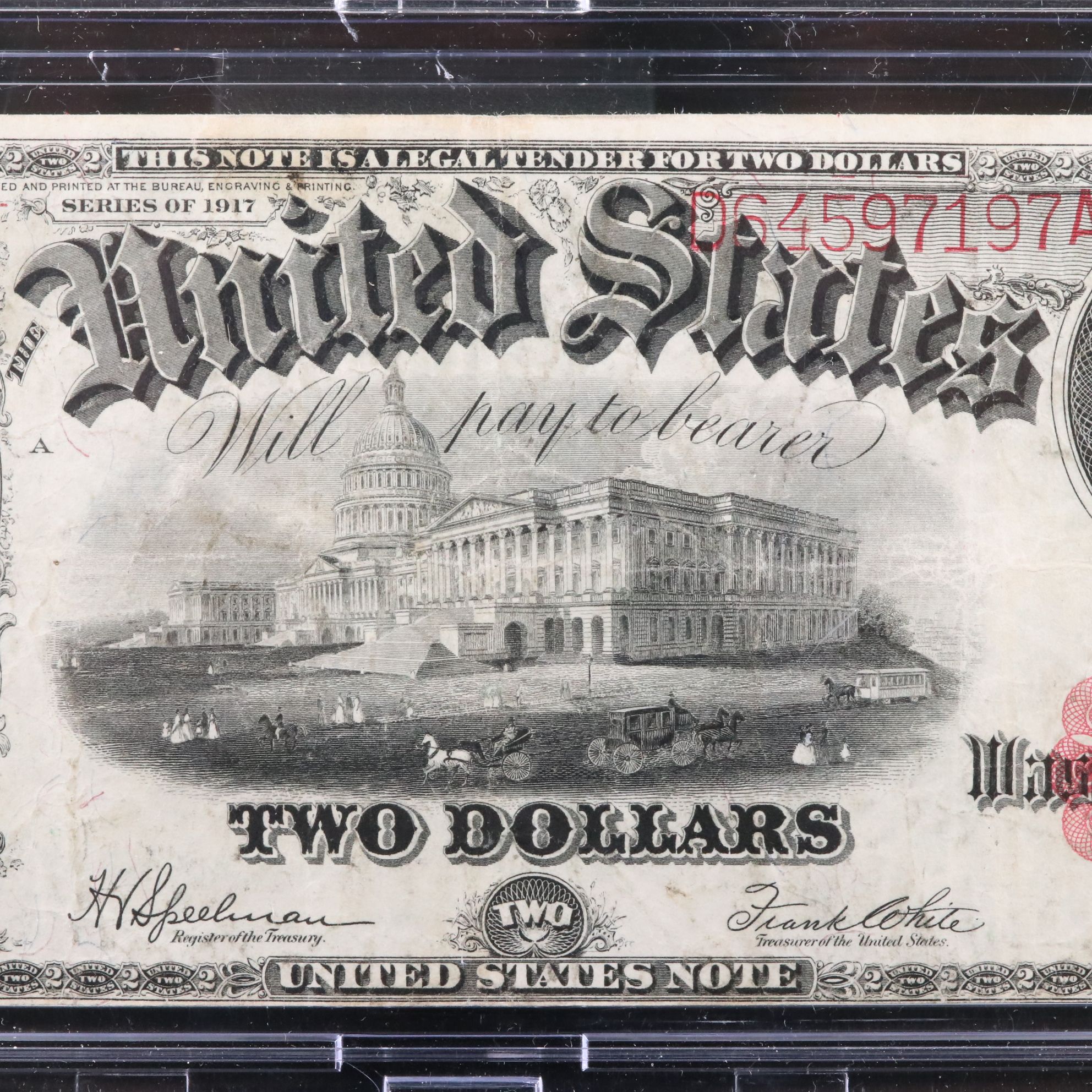 U.S. 1917 Two Dollar Legal Tender Note