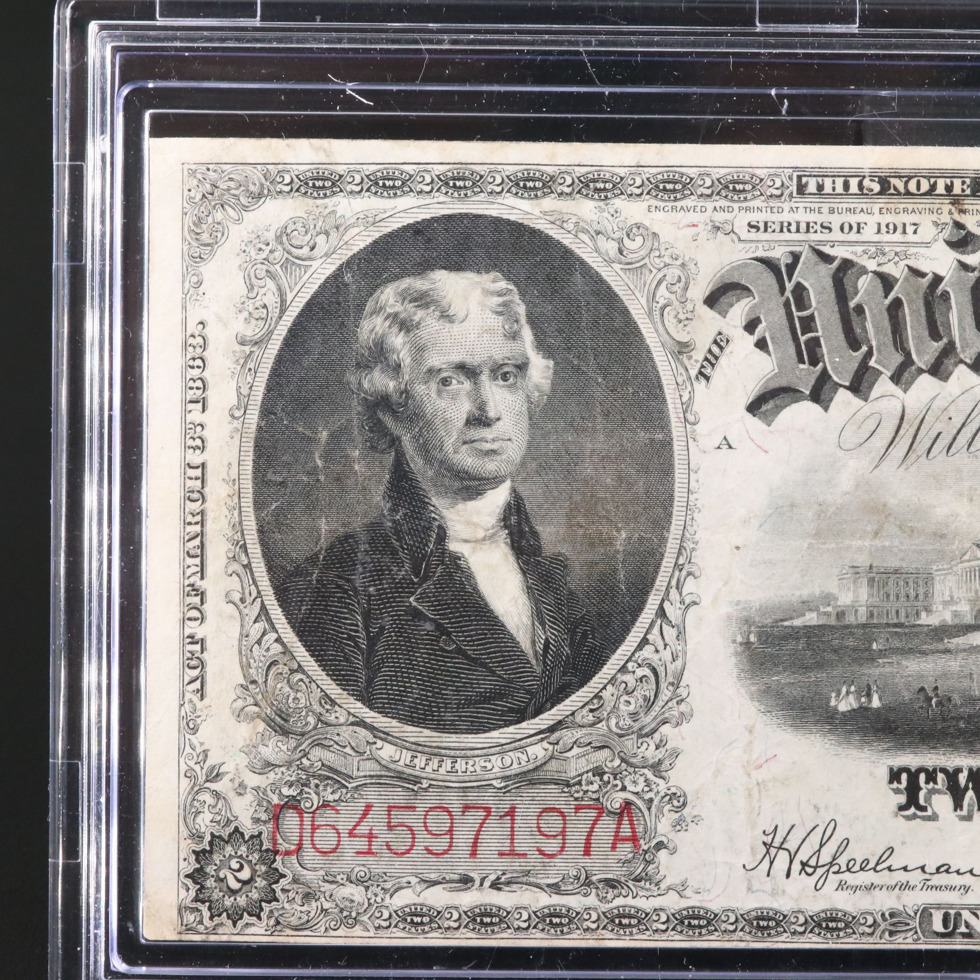 U.S. 1917 Two Dollar Legal Tender Note