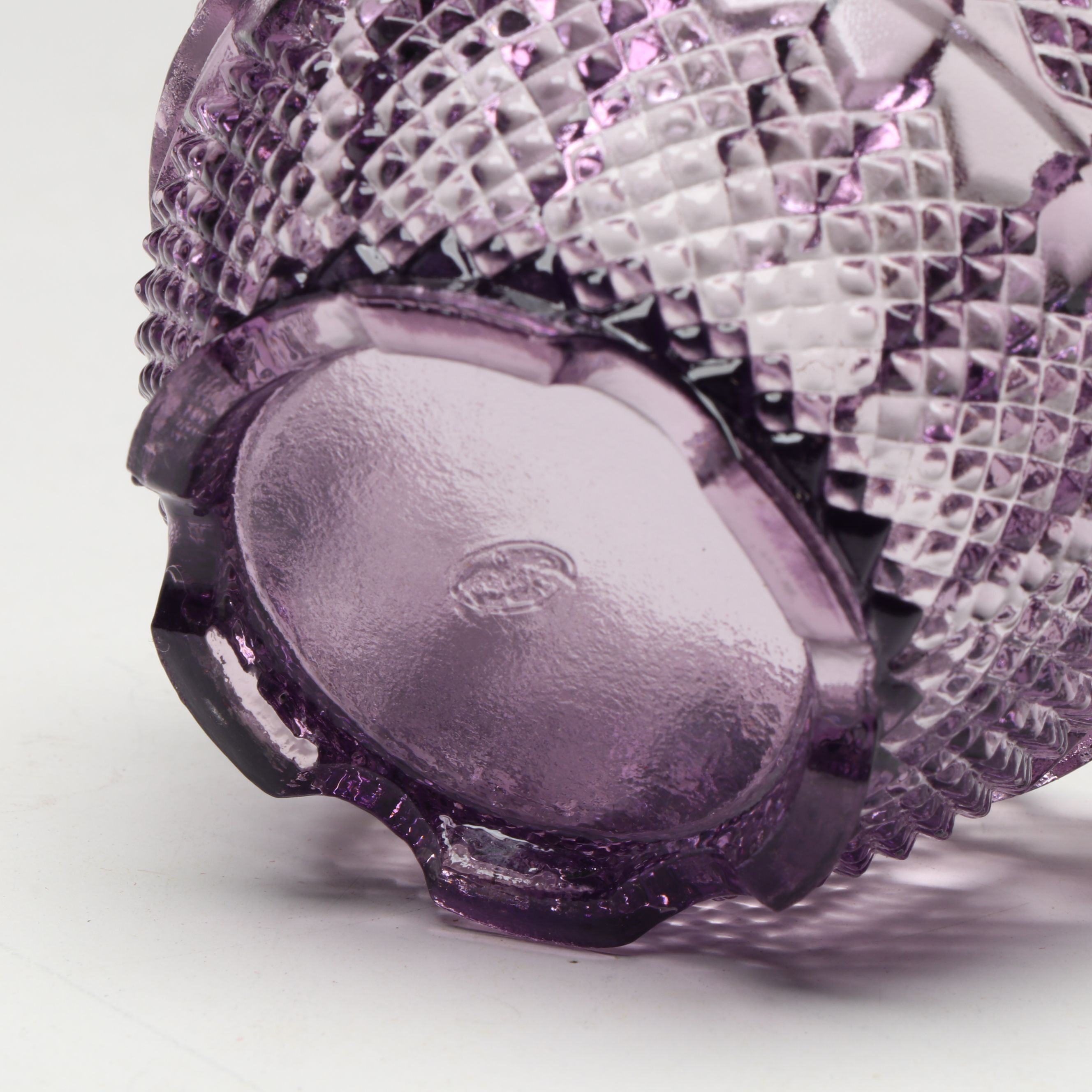 Fenton Hand-Painted Purple Fairy Lamps