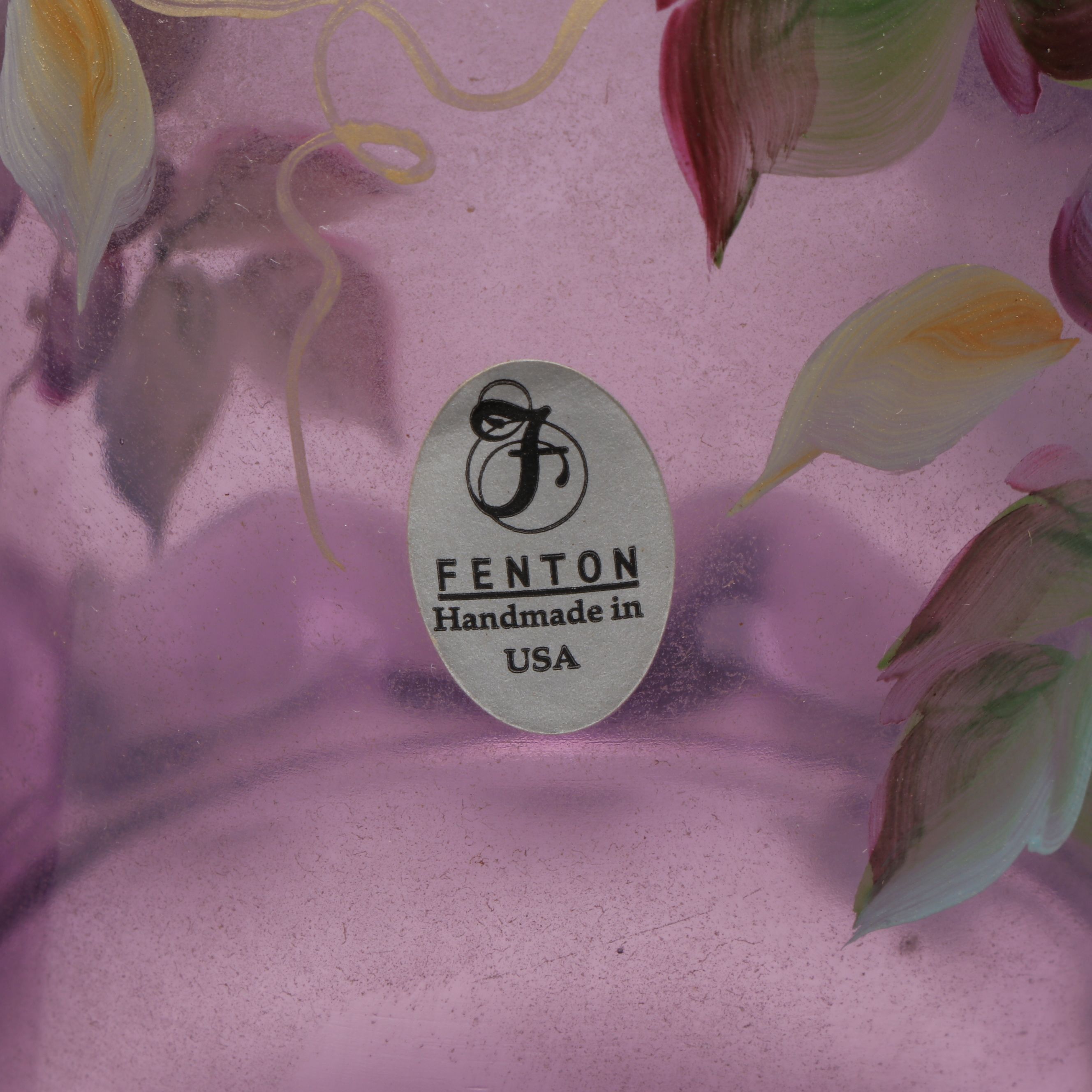 Fenton Hand-Painted Purple Fairy Lamps