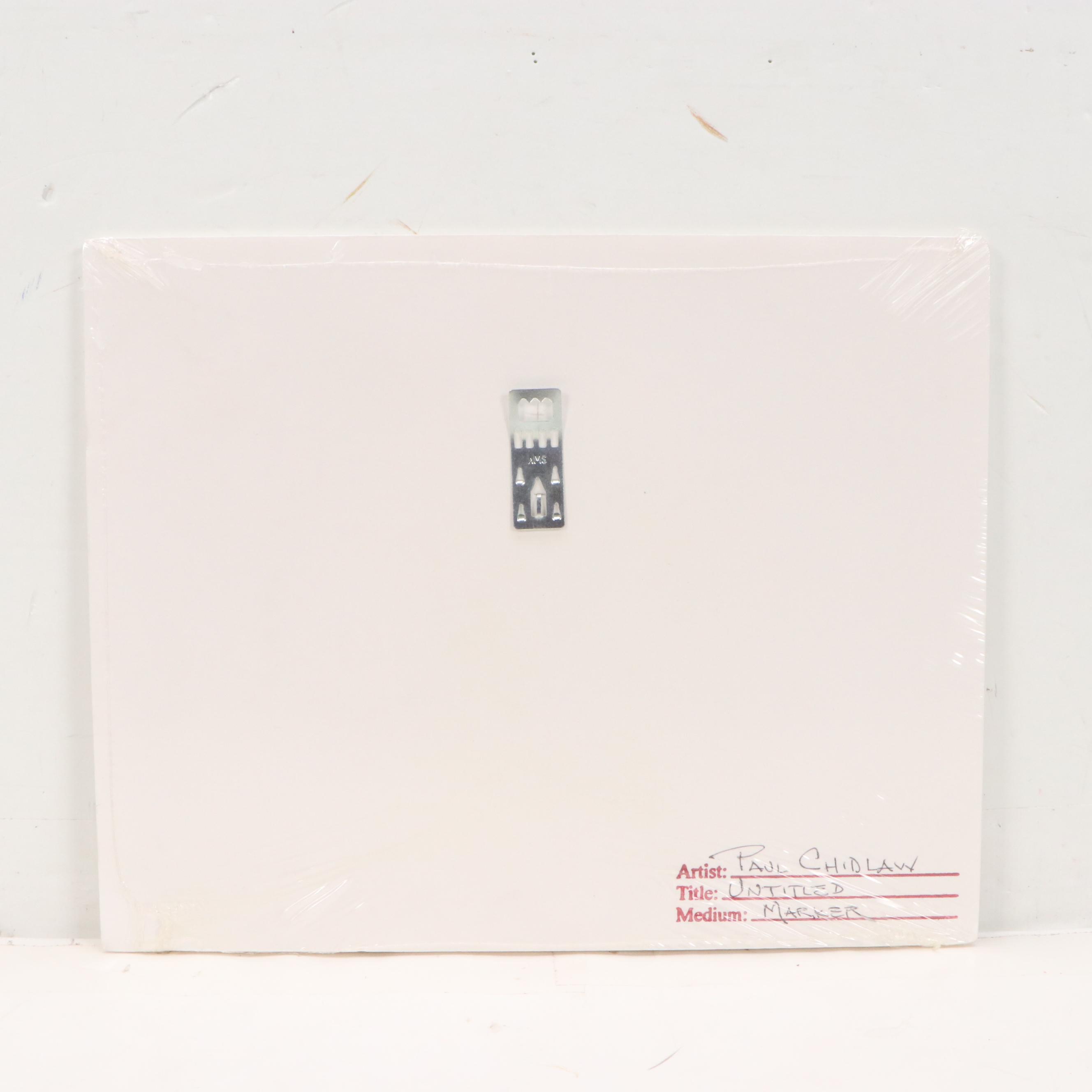 Paul Chidlaw Drawing "Untitled," Mid to Late 20th Century