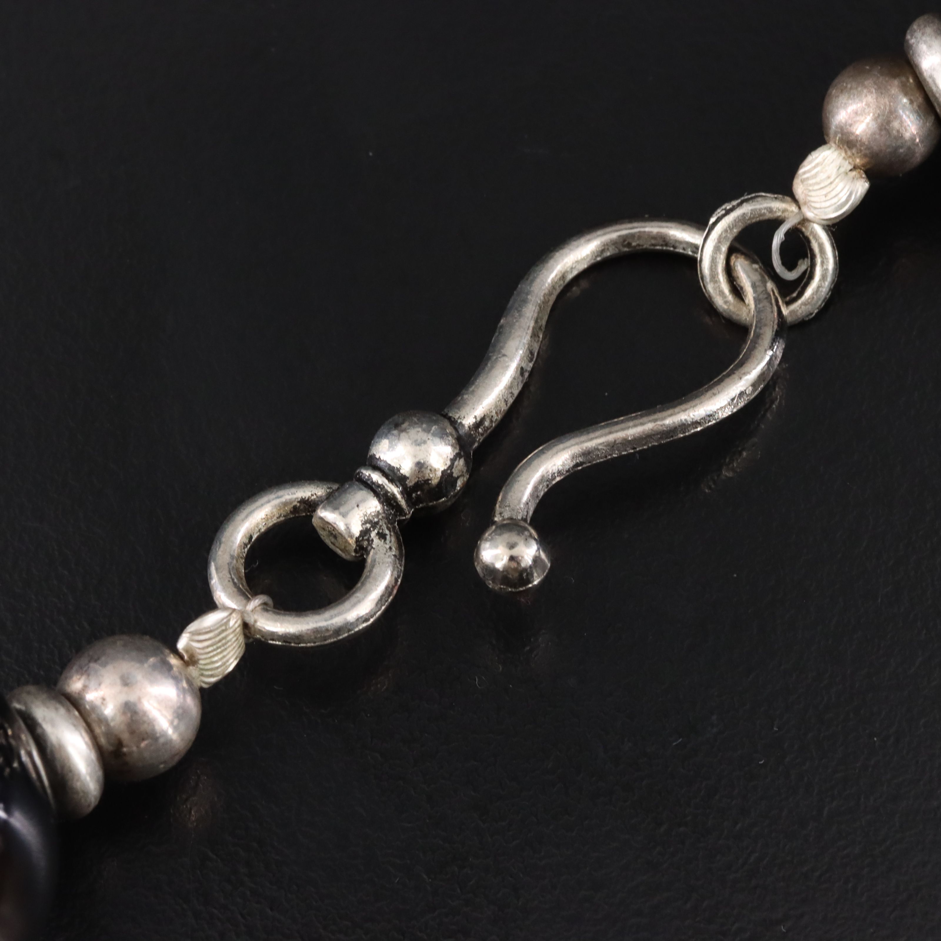 Agate and Floral Bead Necklace