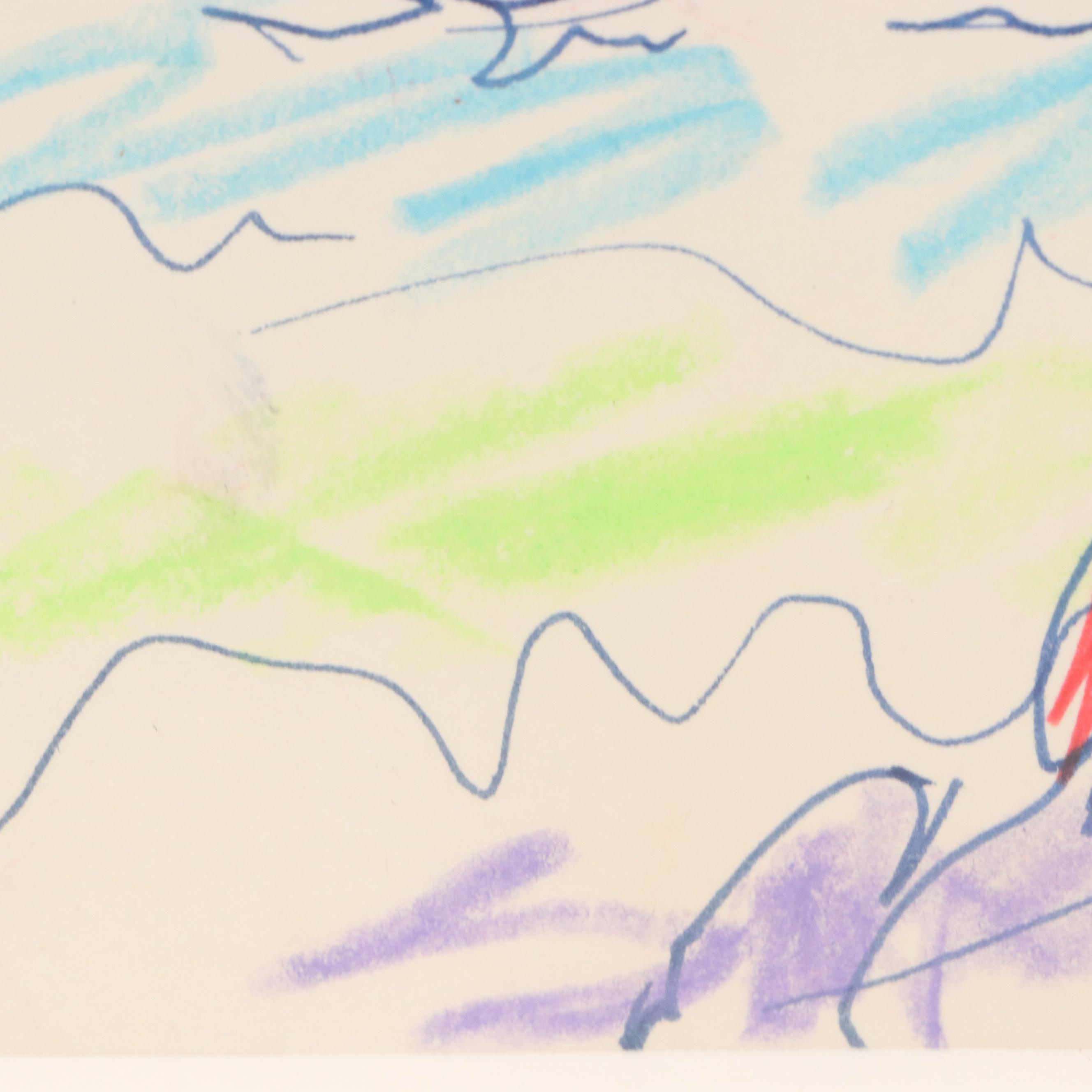 Paul Chidlaw Drawing "Untitled," Mid to Late 20th Century