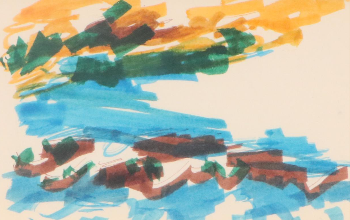 Paul Chidlaw Drawing "Untitled," Mid to Late 20th Century