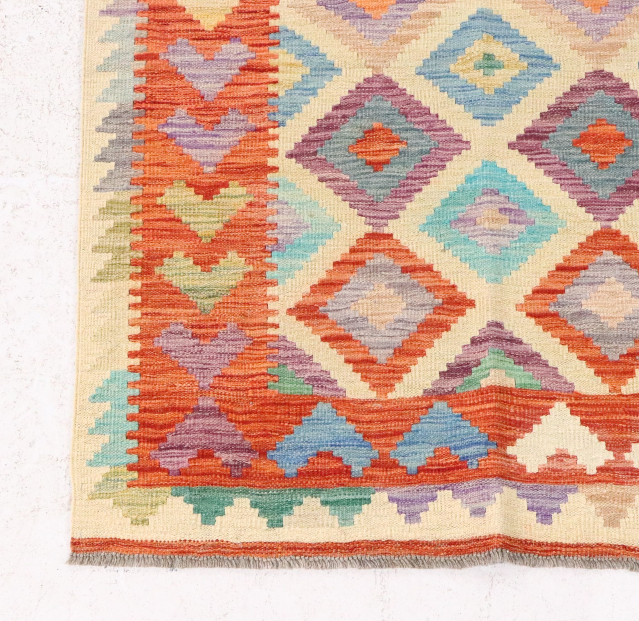 4'2 x 5'7 Handwoven Pakistani Kilim Area Rug