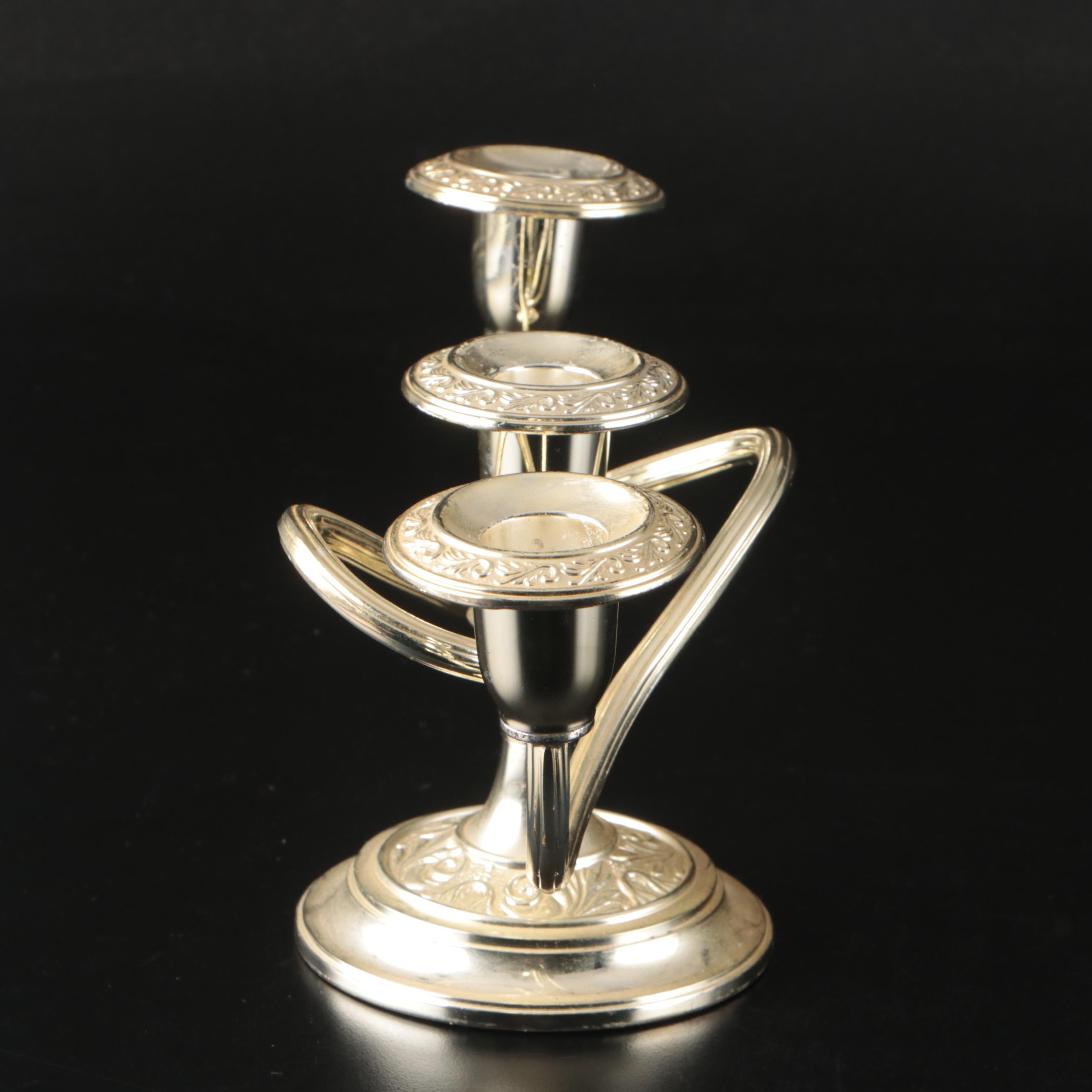 Pairpoint Covered Serving Bowl with Other Silver Plate Tableware