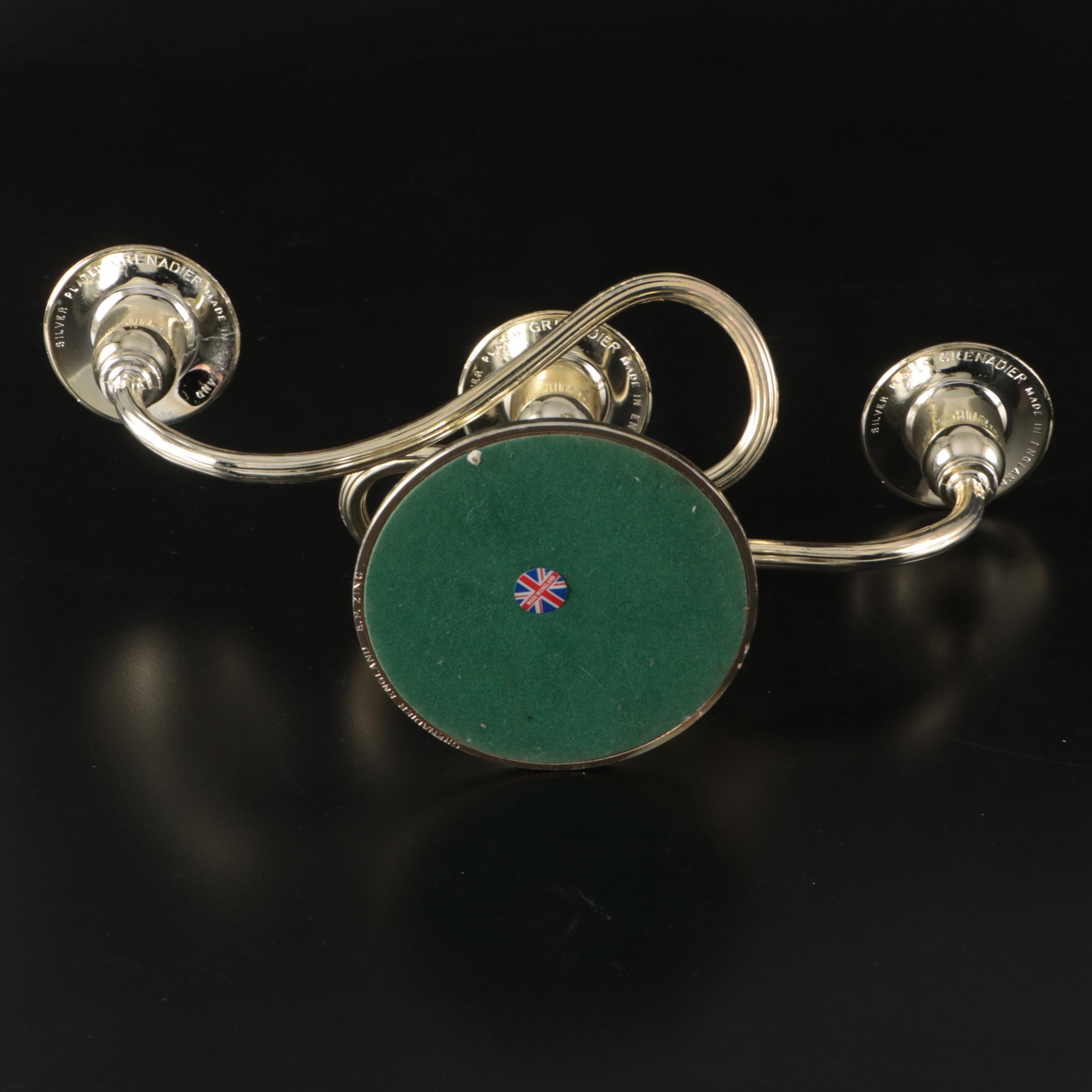 Pairpoint Covered Serving Bowl with Other Silver Plate Tableware