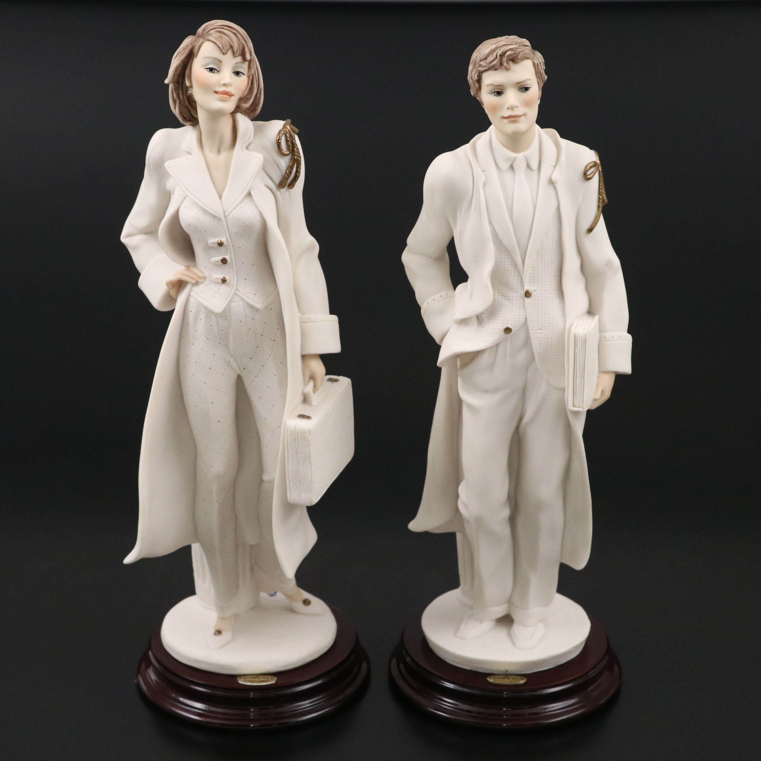 Giuseppe Armani for Florence "The Defence" and "Justice" Porcelain Figures