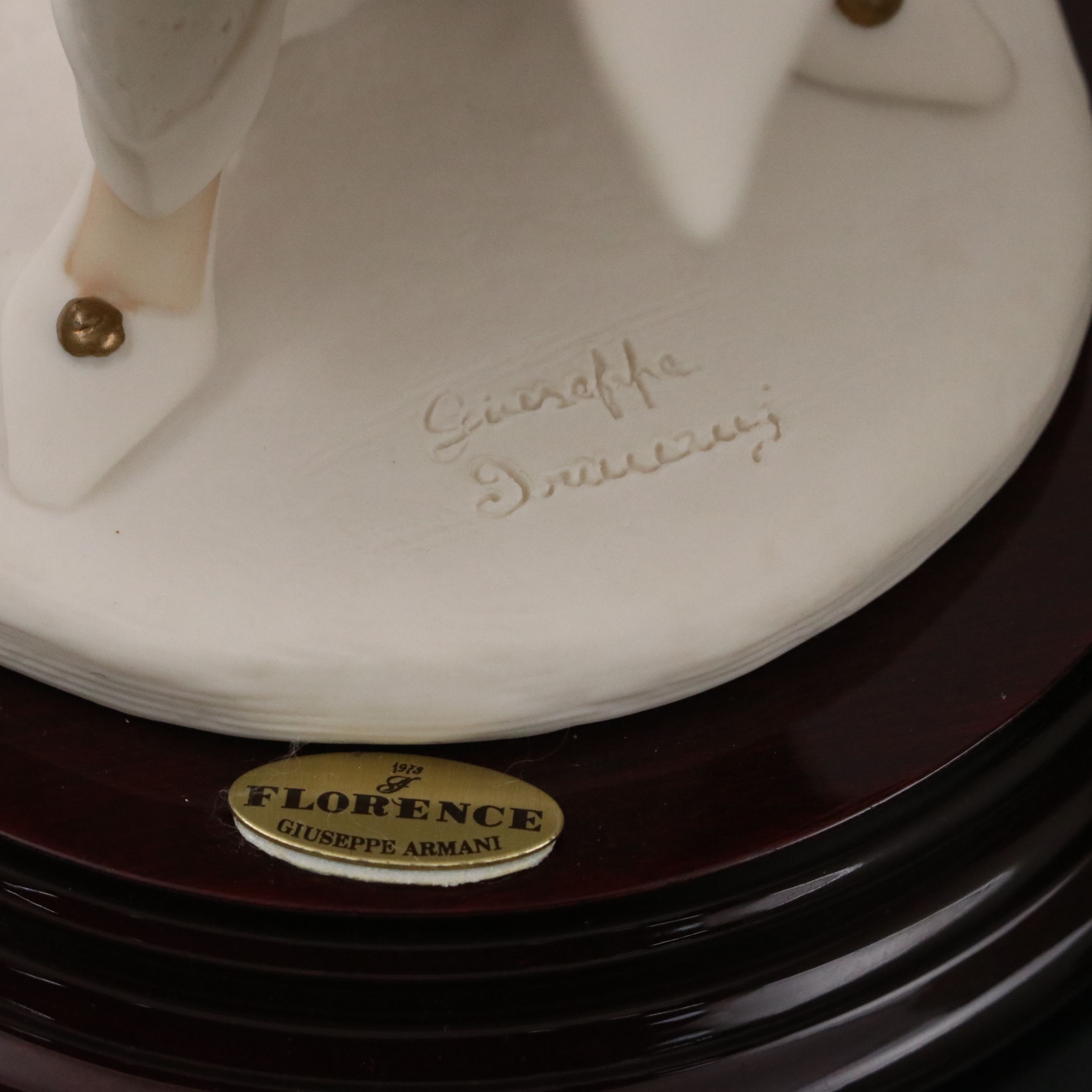 Giuseppe Armani for Florence "The Defence" and "Justice" Porcelain Figures