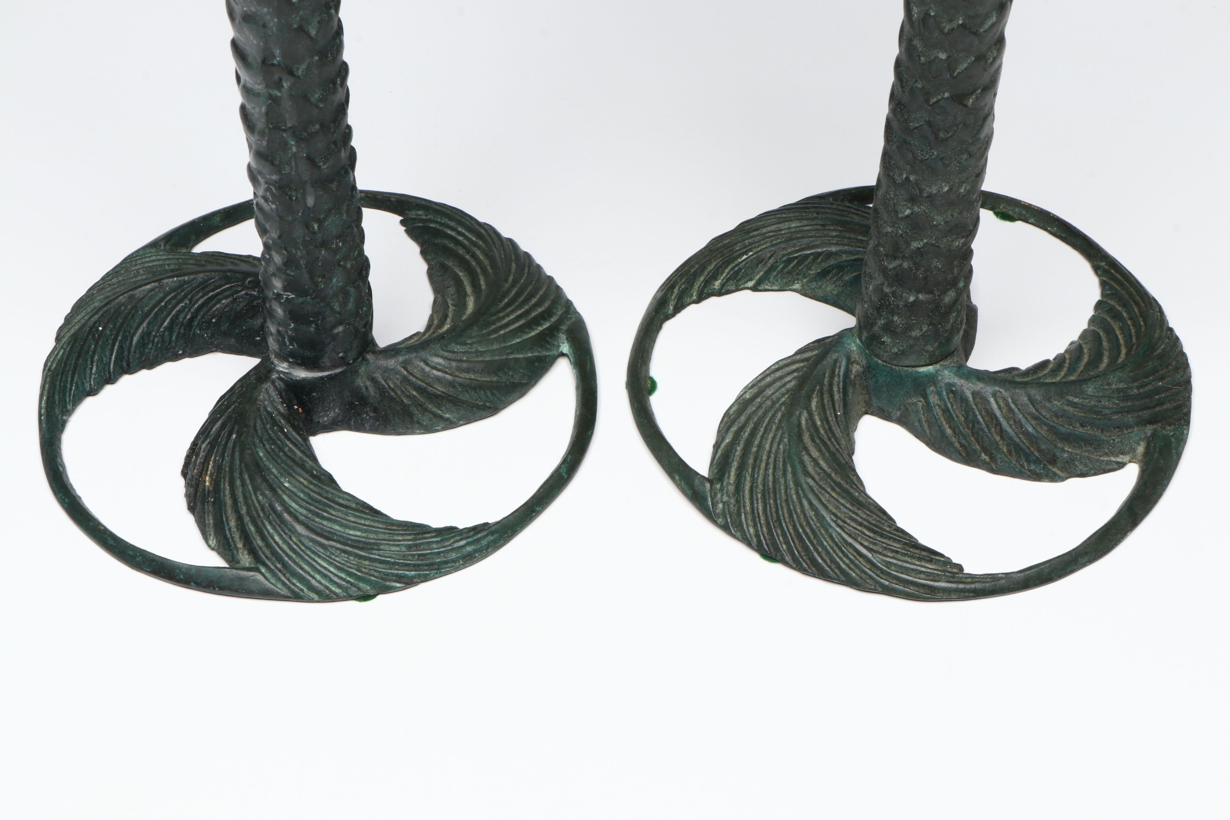 Tulip Oxidized Brass Candlesticks