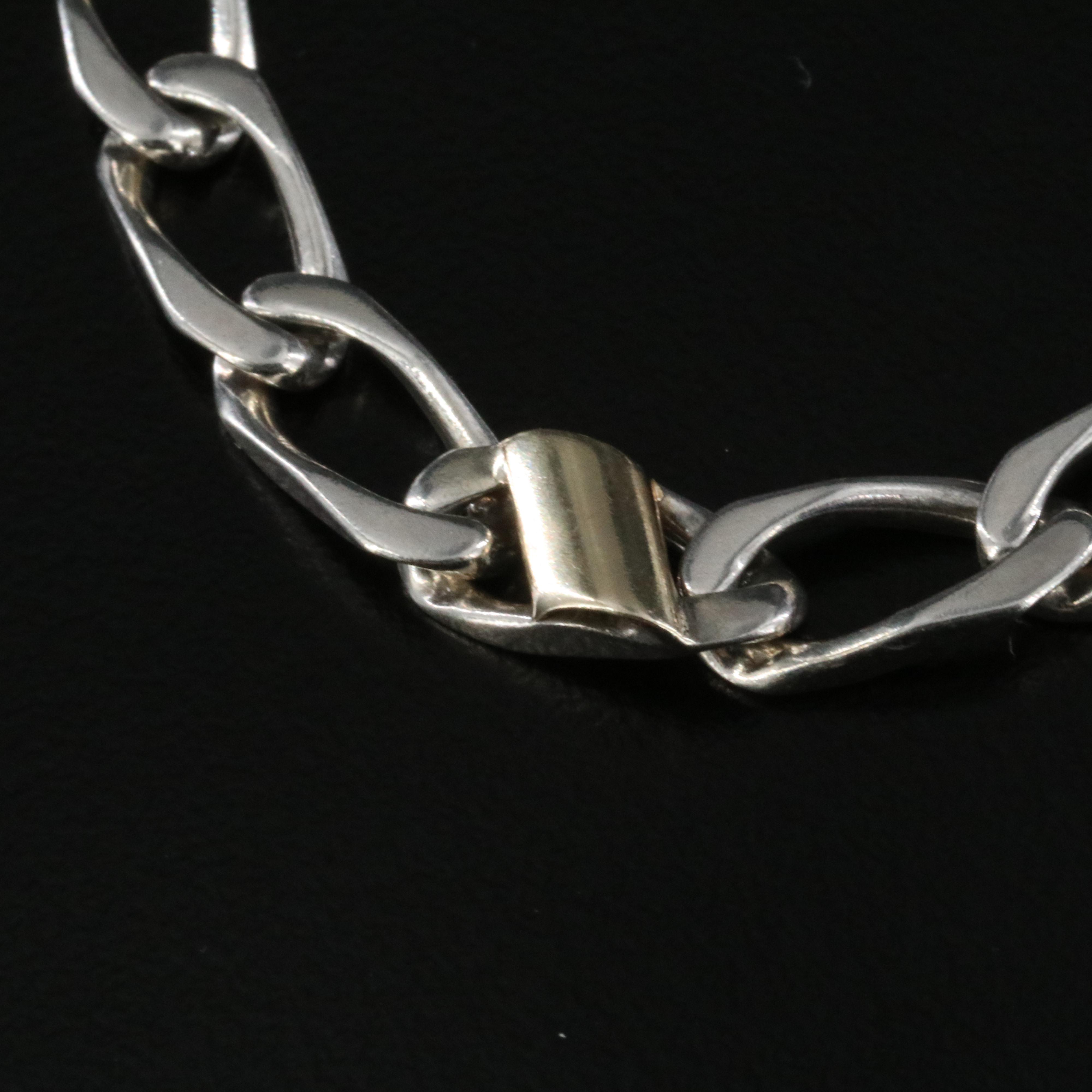 Tiffany & Co. Sterling and 18K Curb Link Bracelet