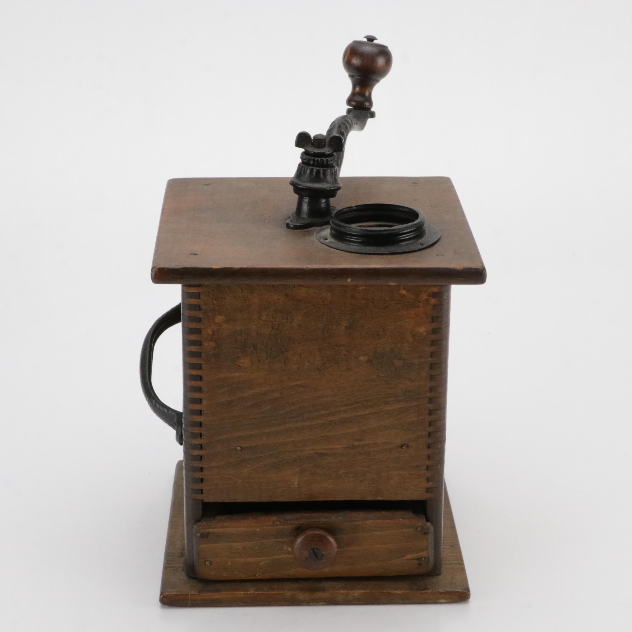 Victorian Hand Crank Coffee Mill.with Mercantile Paper Cutter