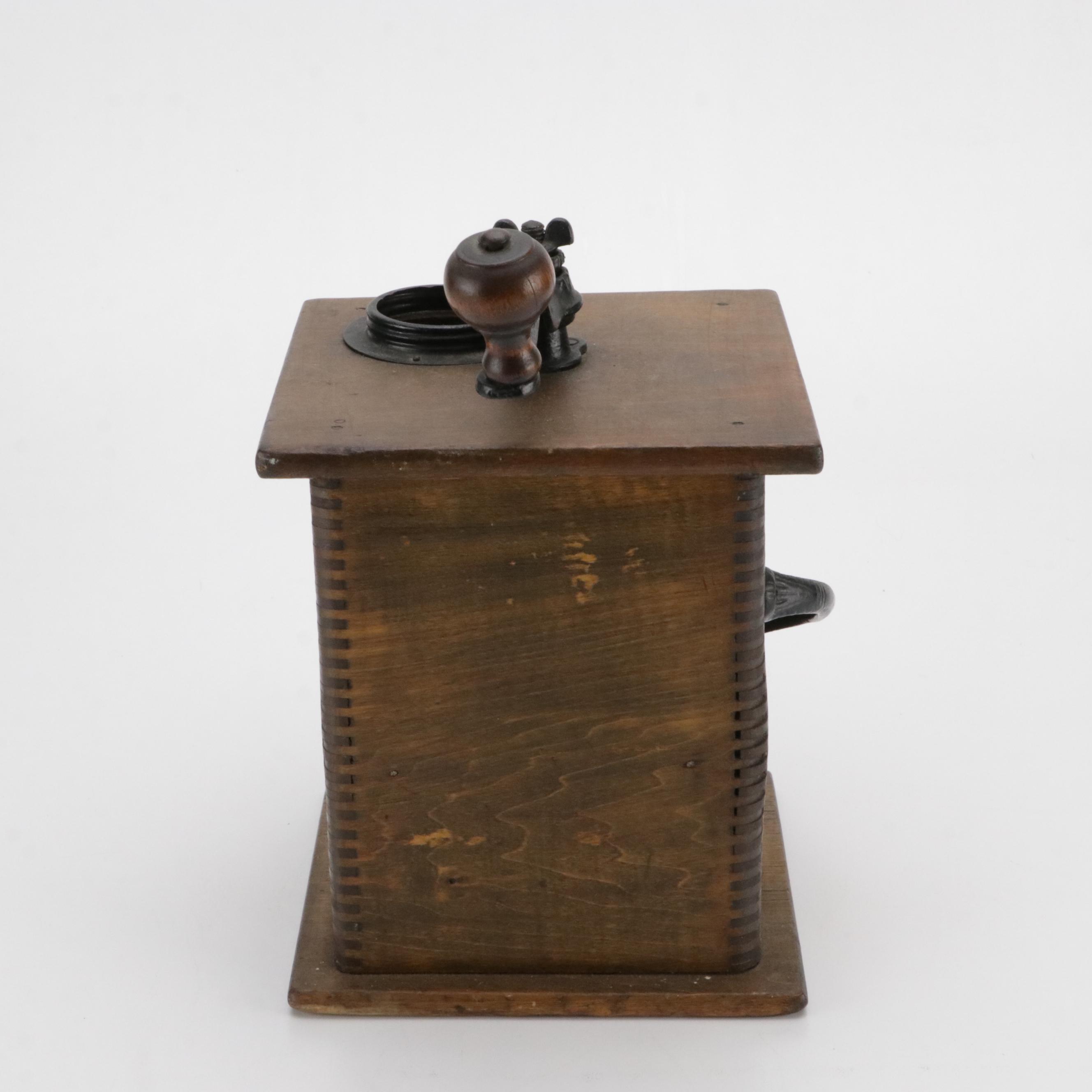 Victorian Hand Crank Coffee Mill.with Mercantile Paper Cutter