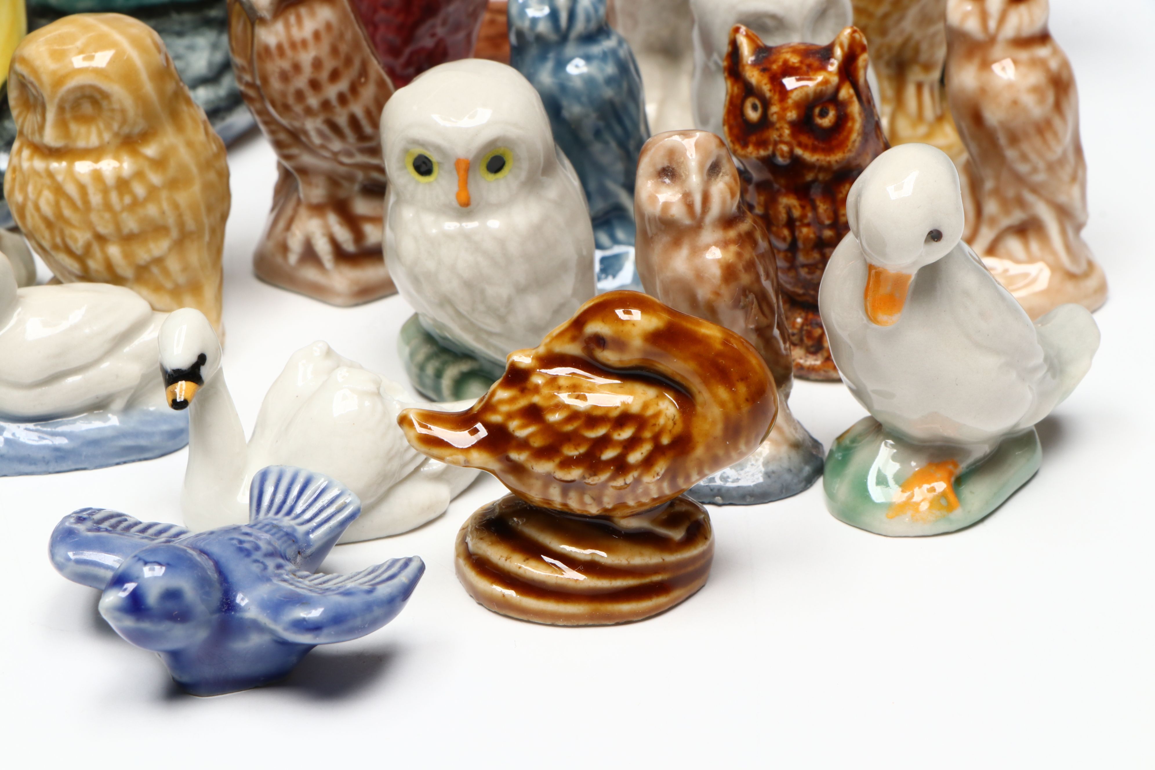Beswick Wall Palques with Wade Whimsies and Other Ceramic Bird Figurines