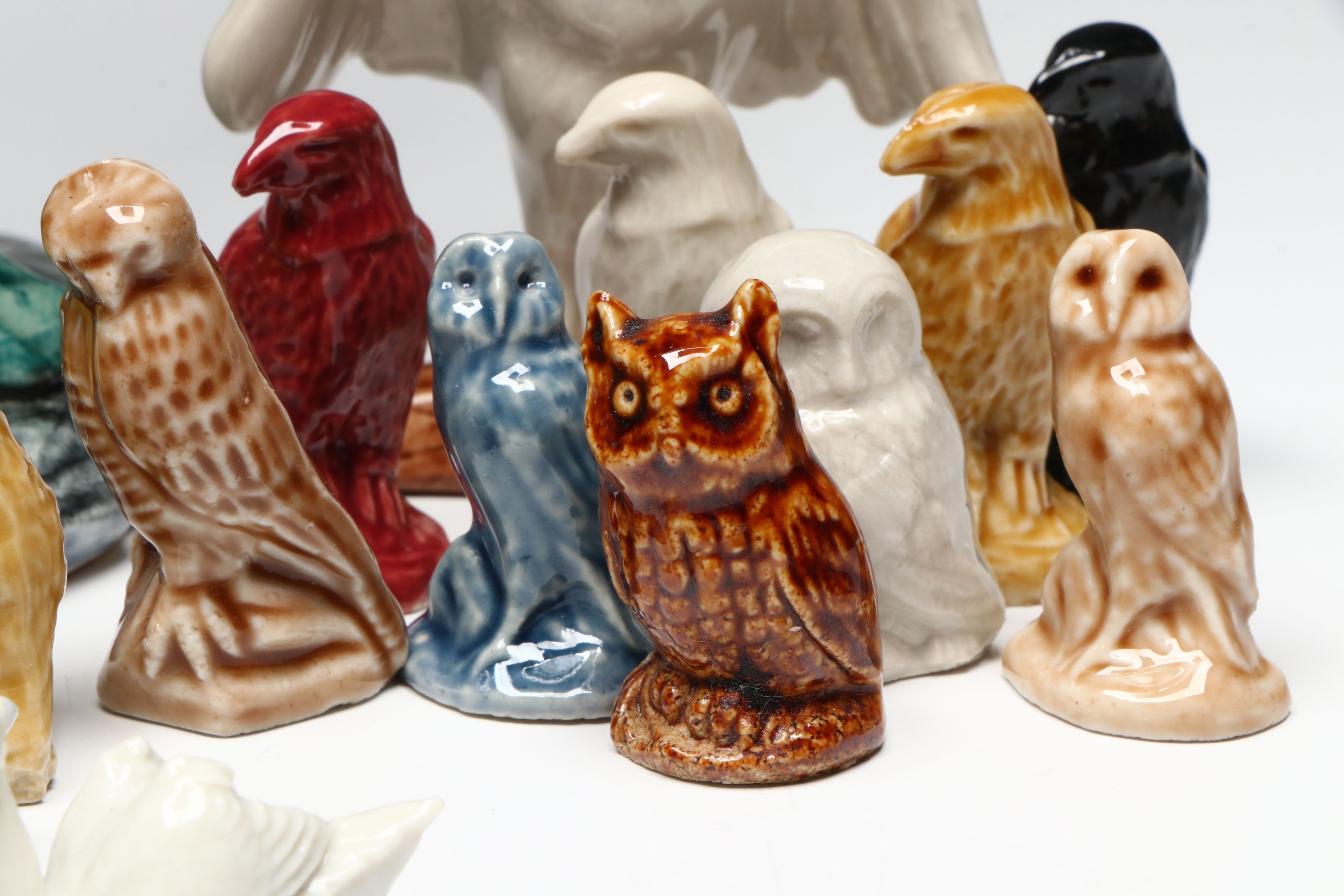 Beswick Wall Palques with Wade Whimsies and Other Ceramic Bird Figurines