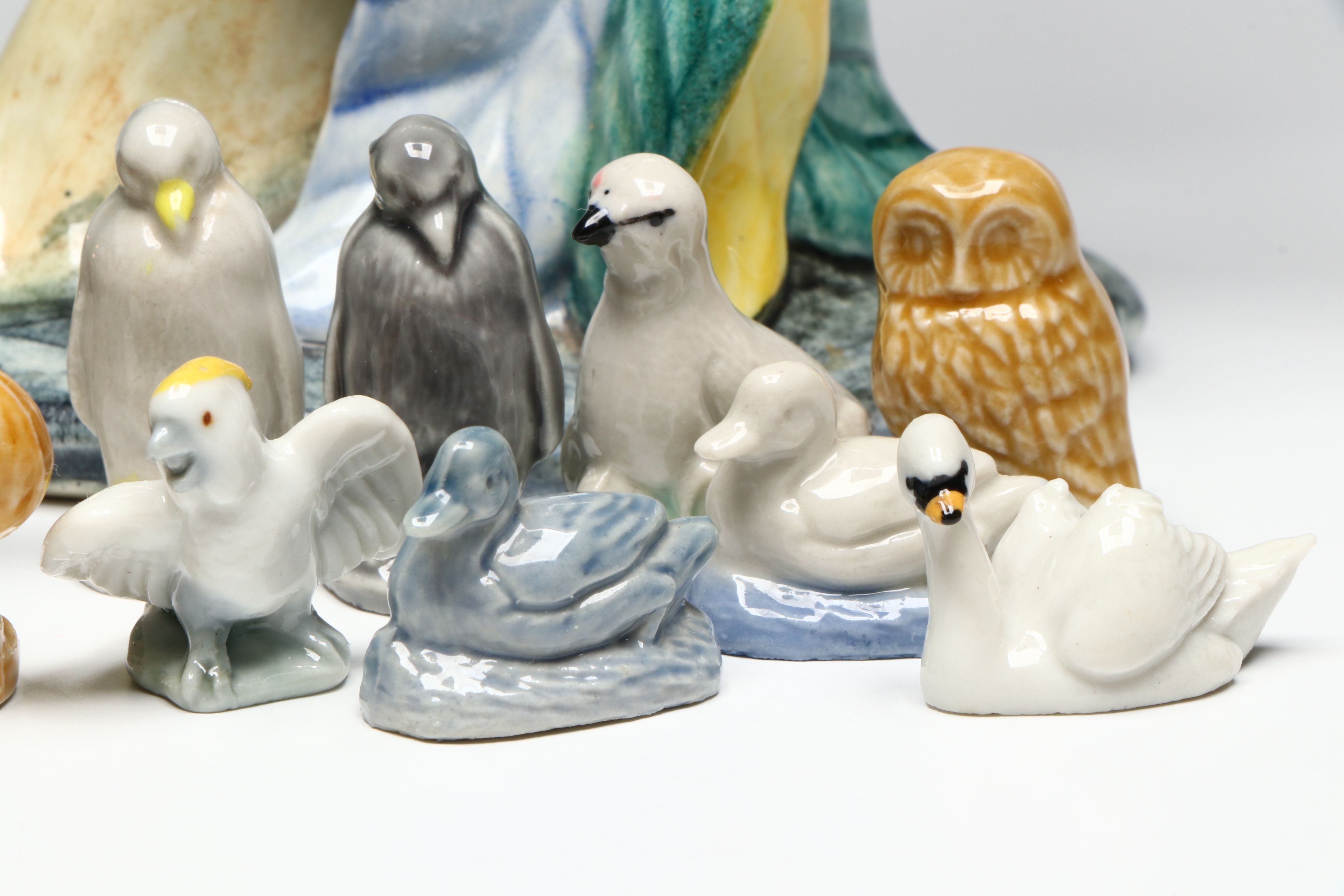 Beswick Wall Palques with Wade Whimsies and Other Ceramic Bird Figurines