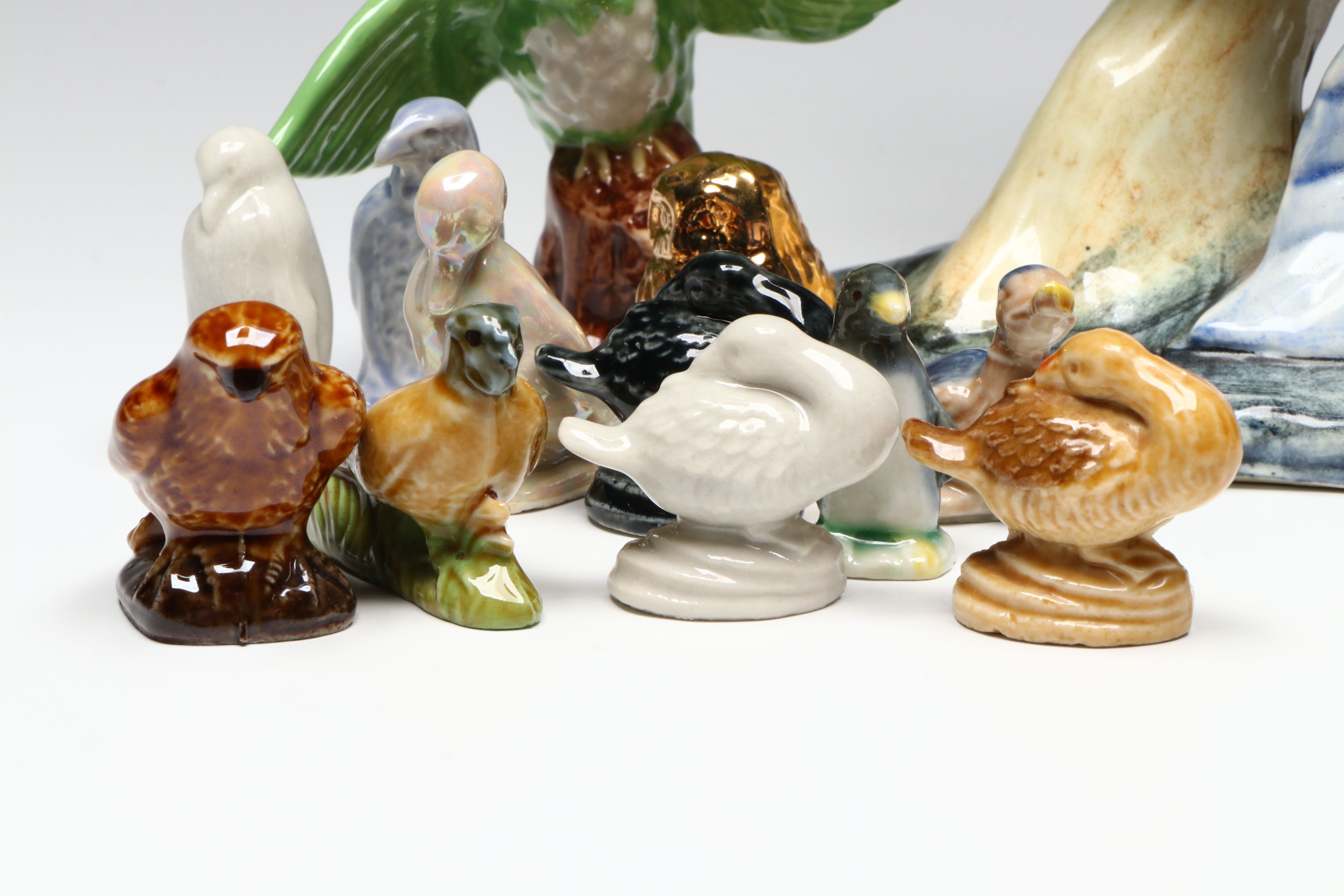 Beswick Wall Palques with Wade Whimsies and Other Ceramic Bird Figurines