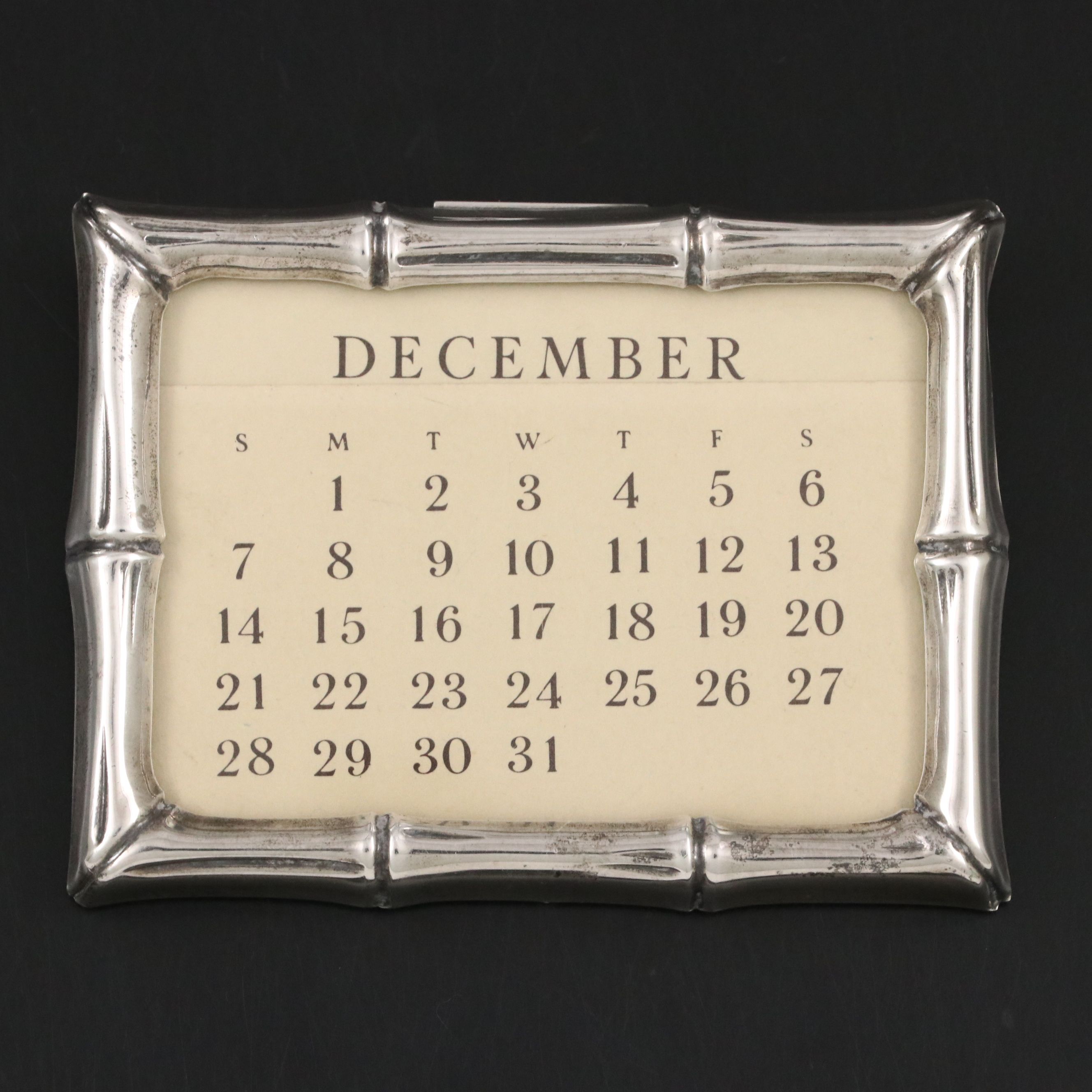 Tiffany & Co. Sterling Silver Perpetual Desk Calendar