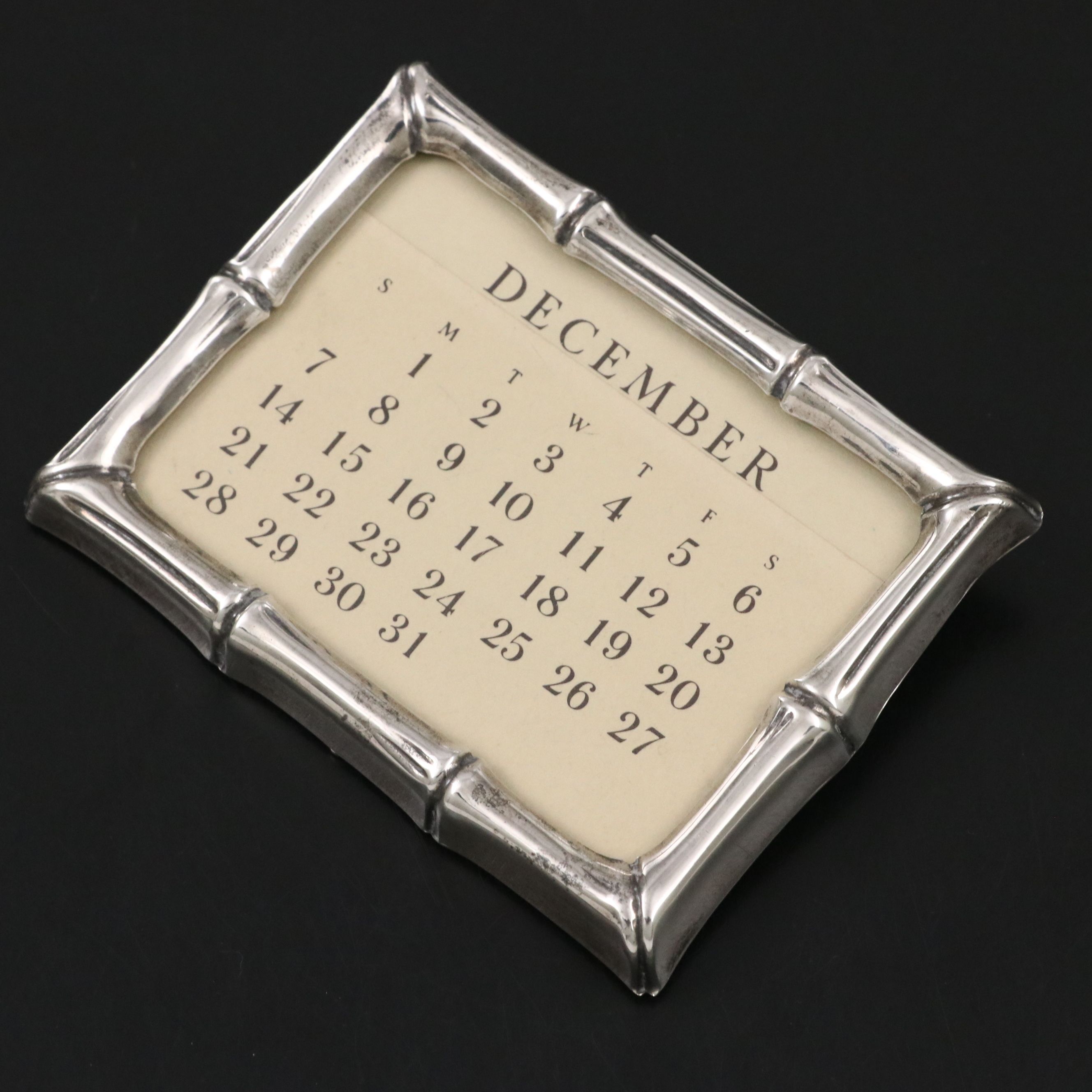 Tiffany & Co. Sterling Silver Perpetual Desk Calendar