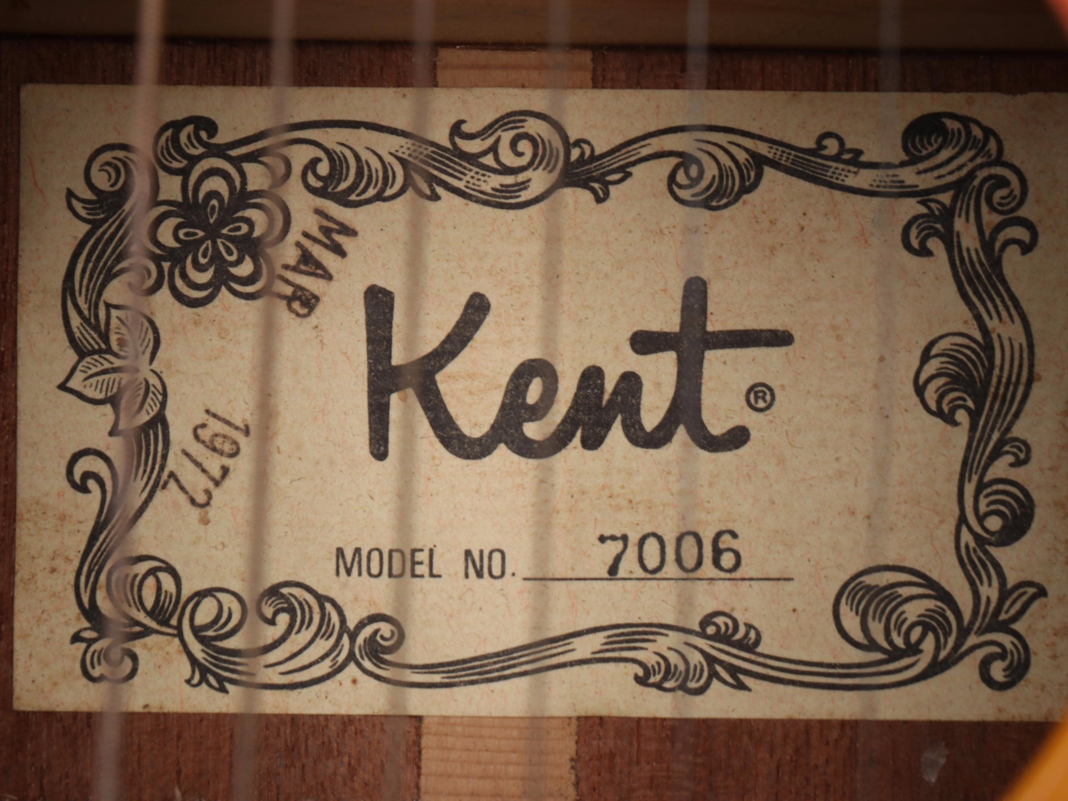 Kent Bonanza Acoustic Guitar with Mother-of-Pearl and Rosewood Fretboard