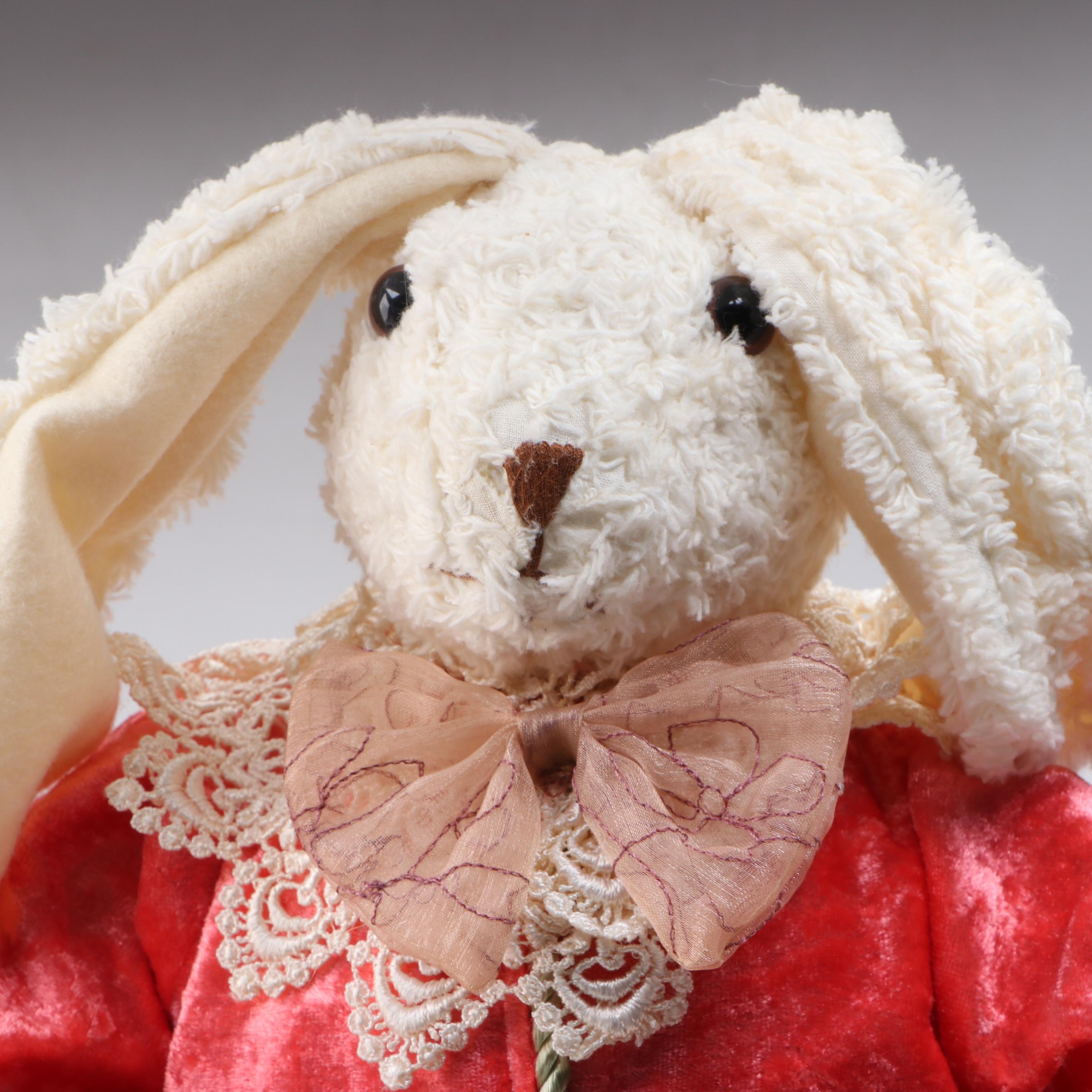 Mark Roberts "Tophat Bunny" Plush Easter Figurine