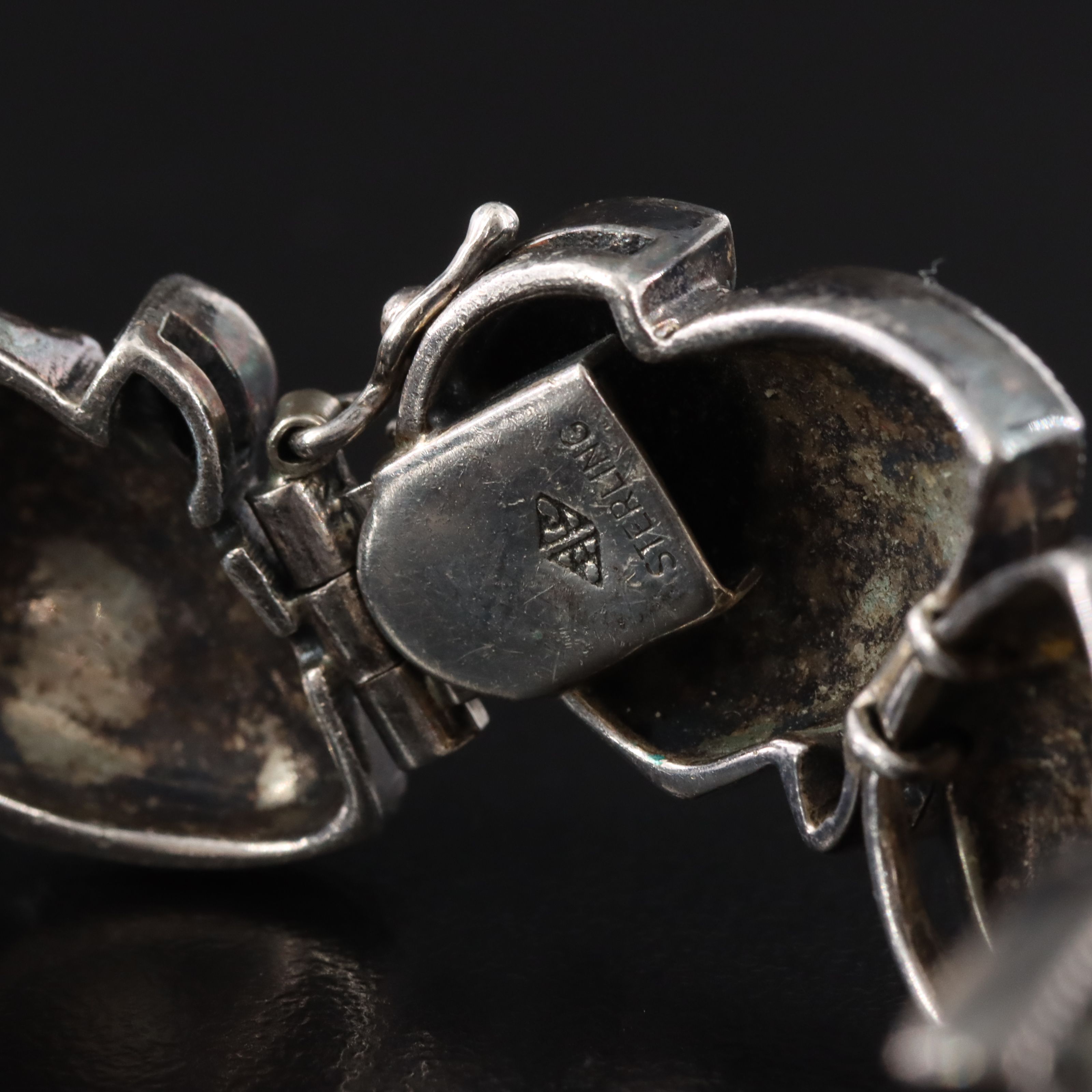 Judith Jack Sterling Bracelet with Marcasites and Black Onyx