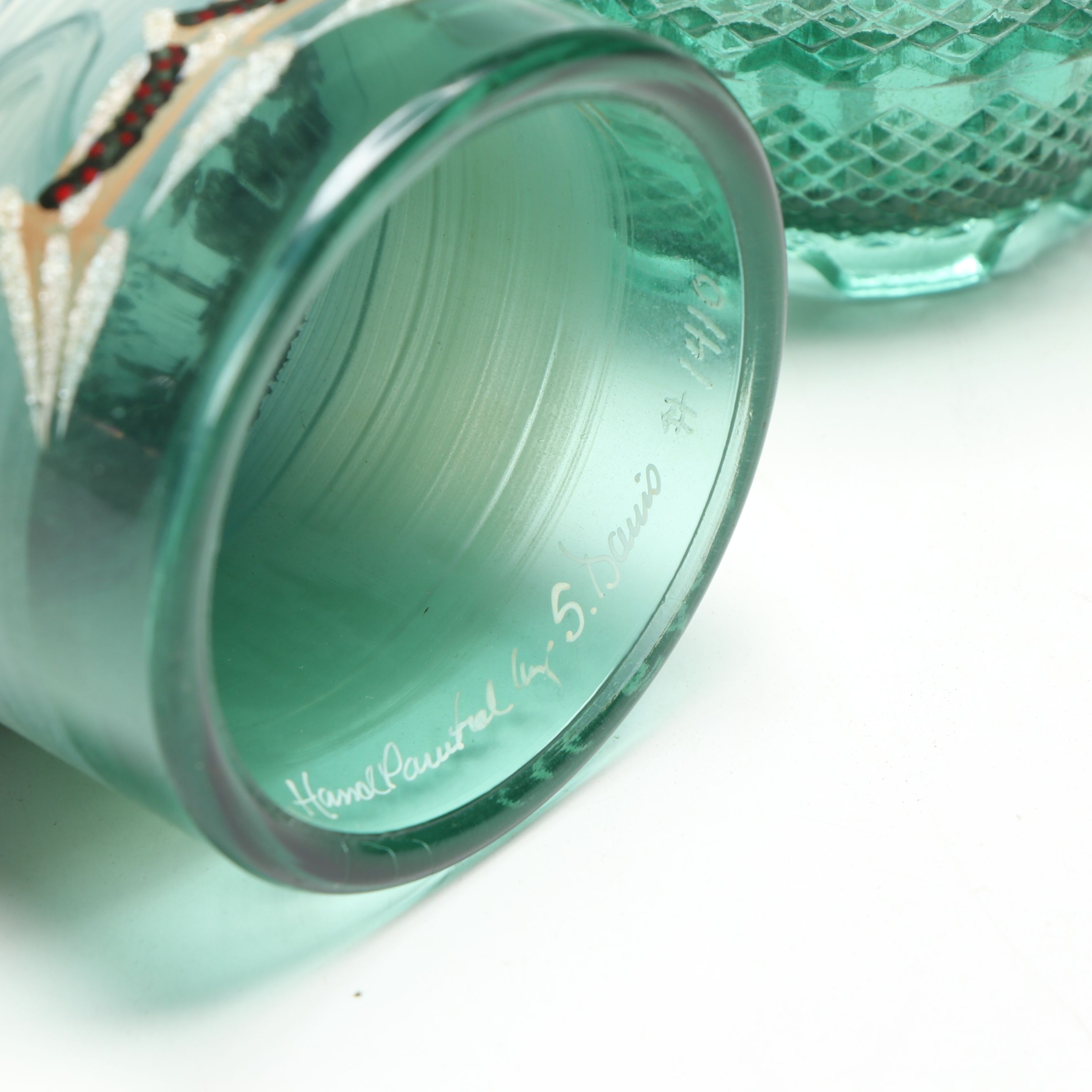 Fenton Hobnail Milk Glass "Holly Berry" Fairy Lamp with Other Glass Fairy Lamps