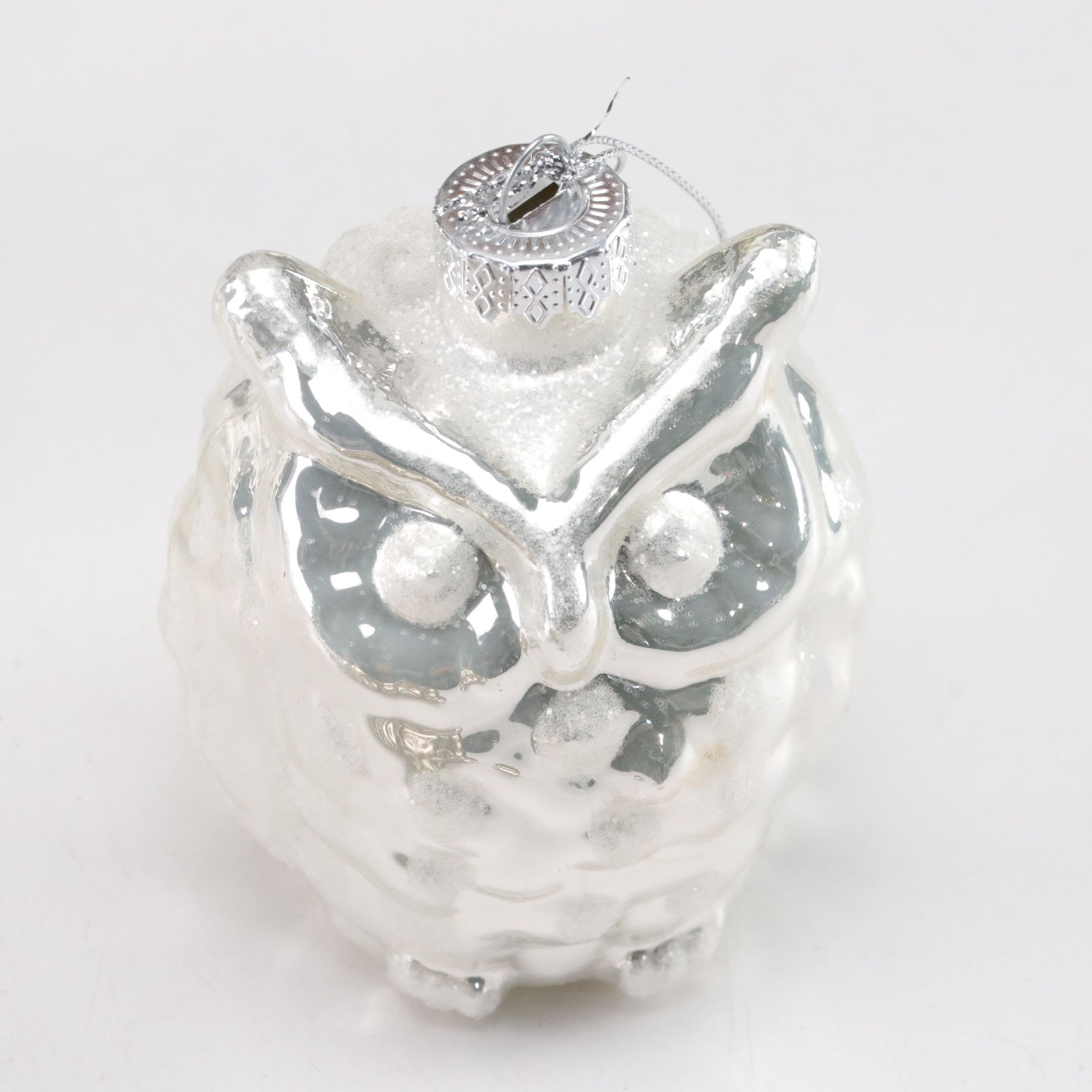 Glass and Glitter Owl Ornament Collection